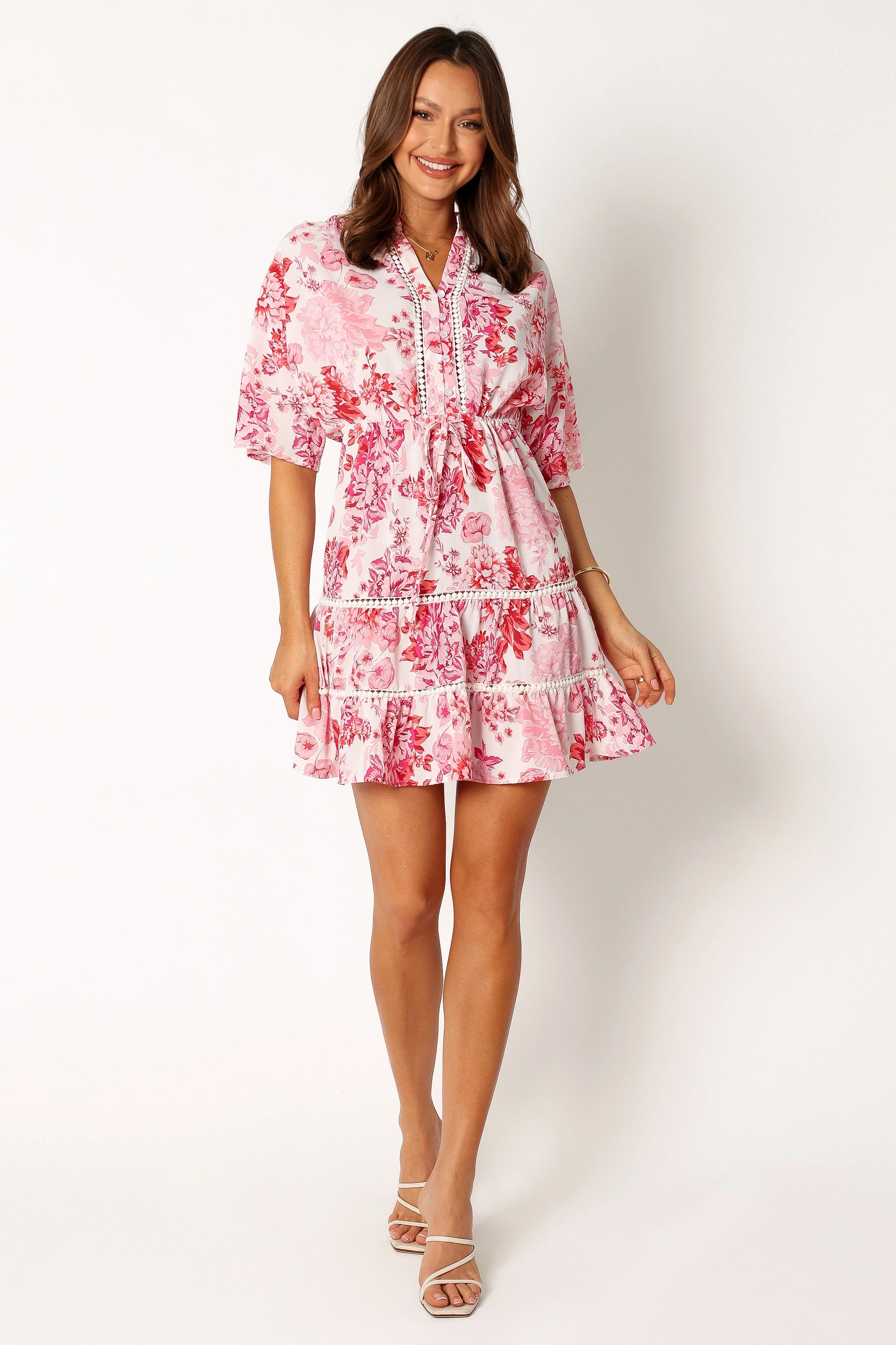 Sienna Long Sleeve Mini Dress - Pink
