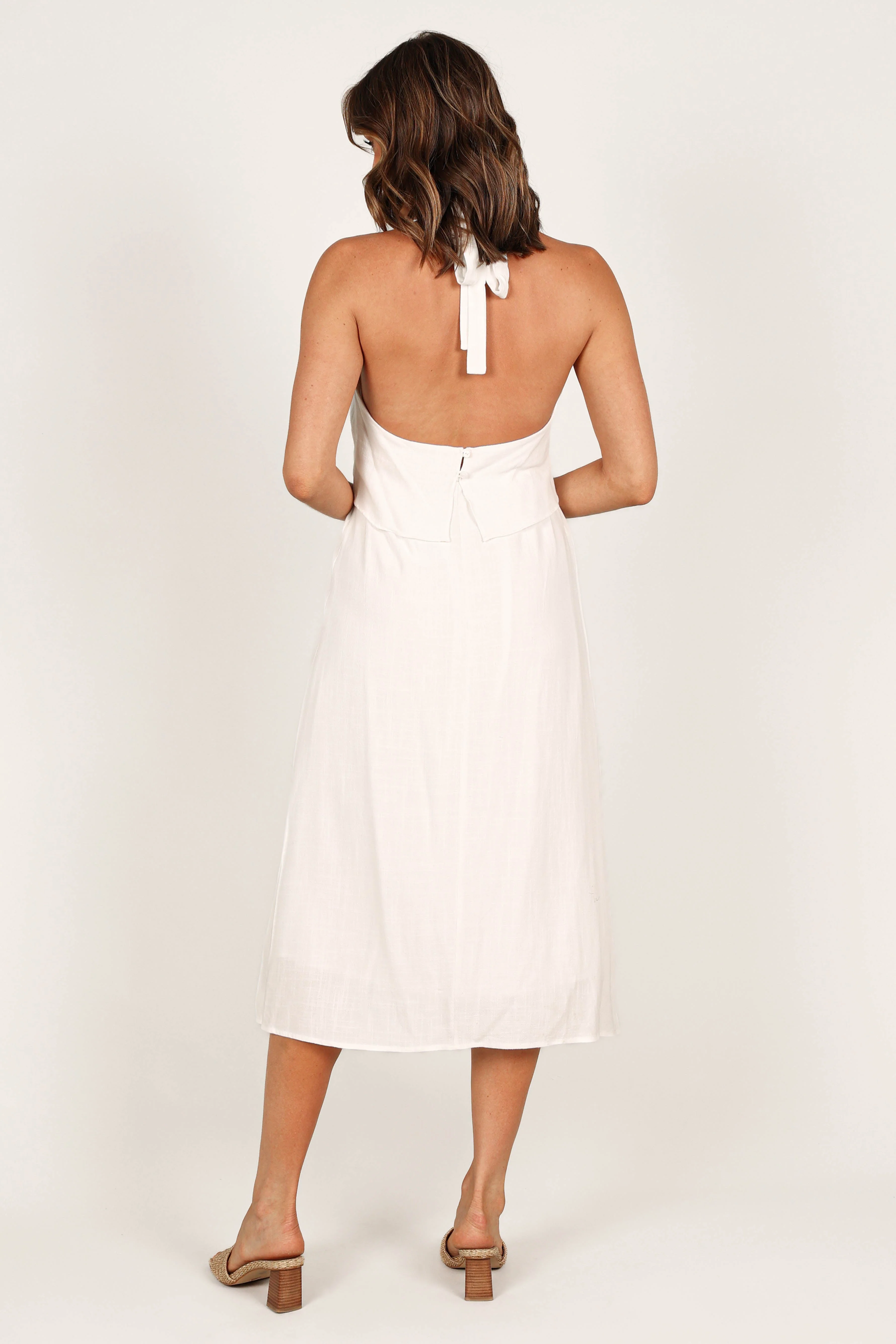 Millie Halterneck Dress - White