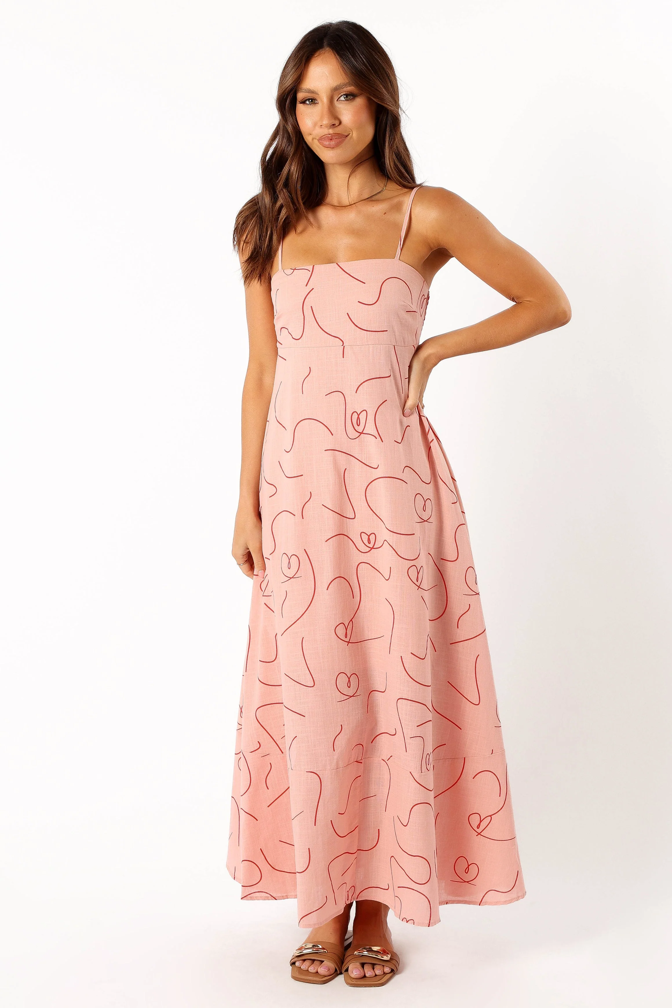 Brea Maxi Dress - Pink Swirl