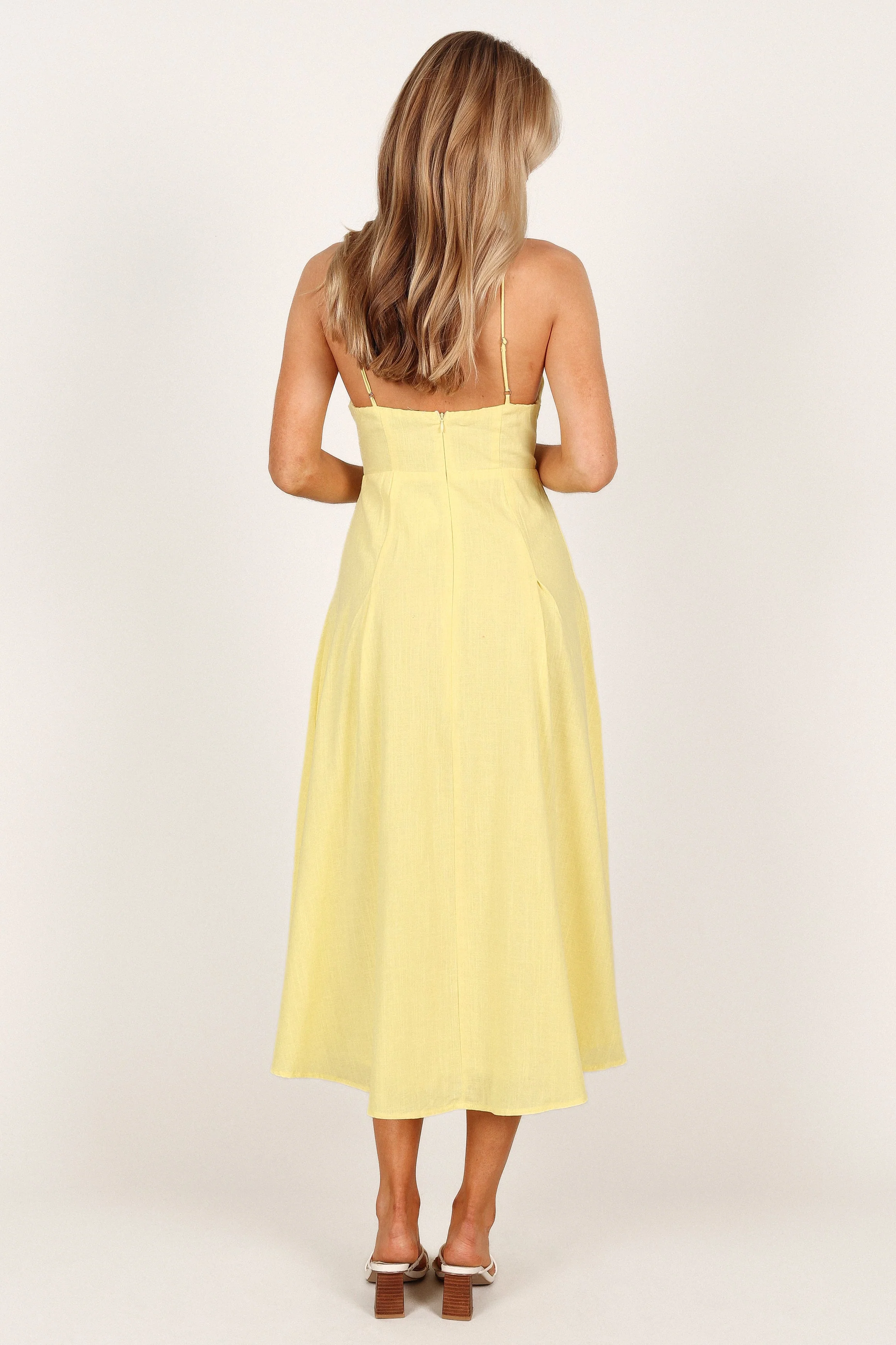 Barb Midi Dress - Yellow