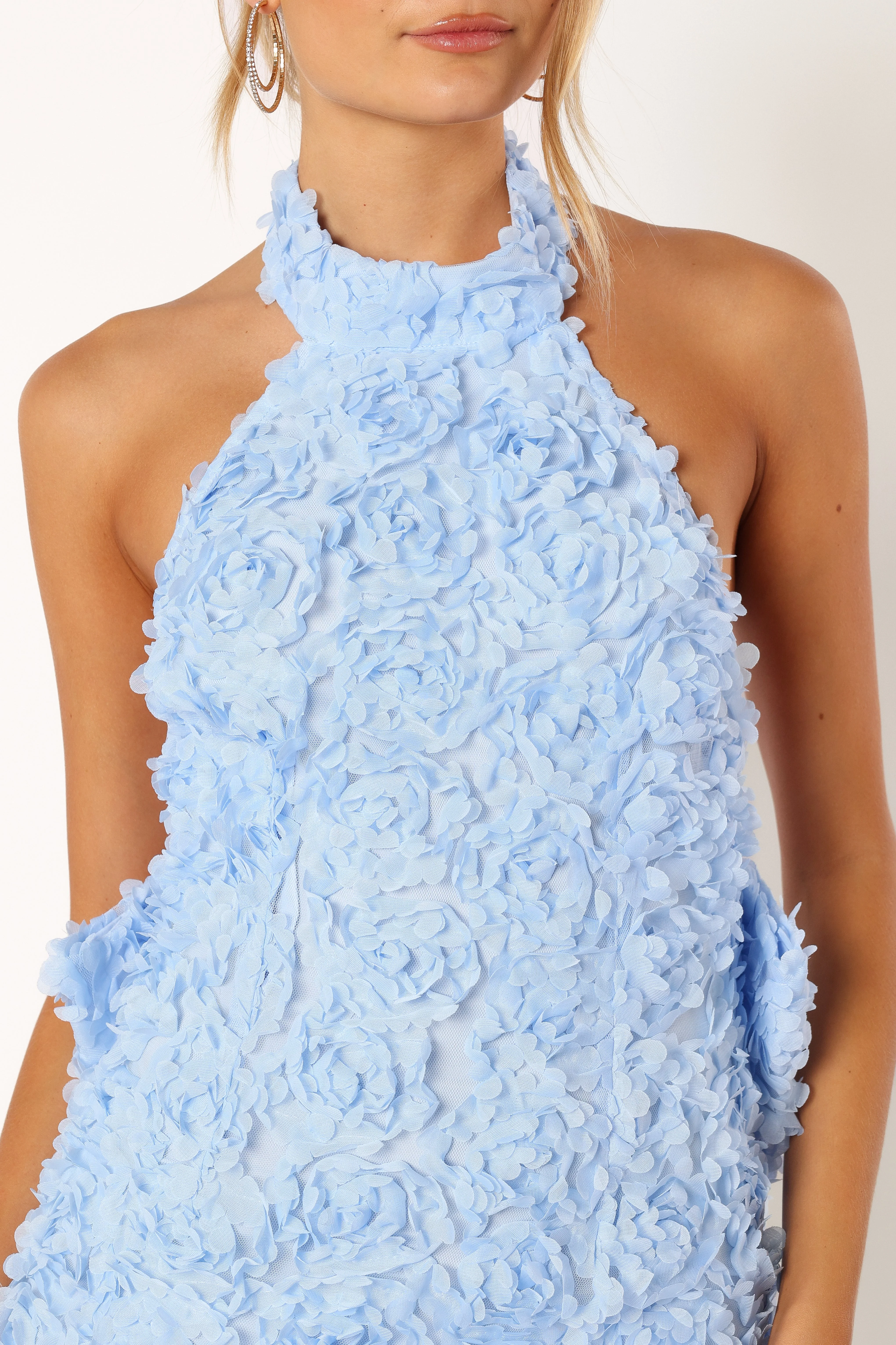 Lucy Halterneck Mini Dress - Blue