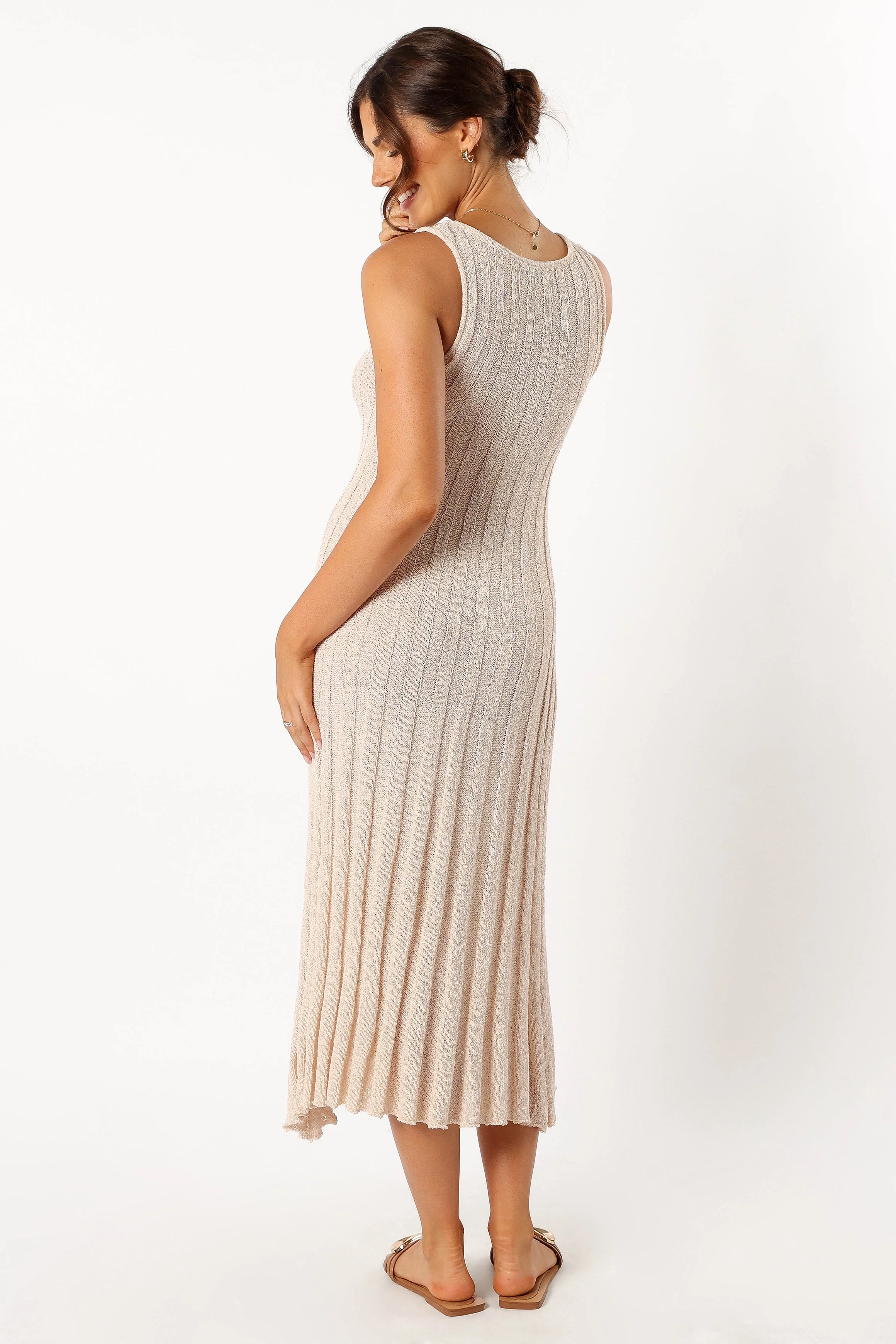 Lucian Light Knit Midi Dress - Cream