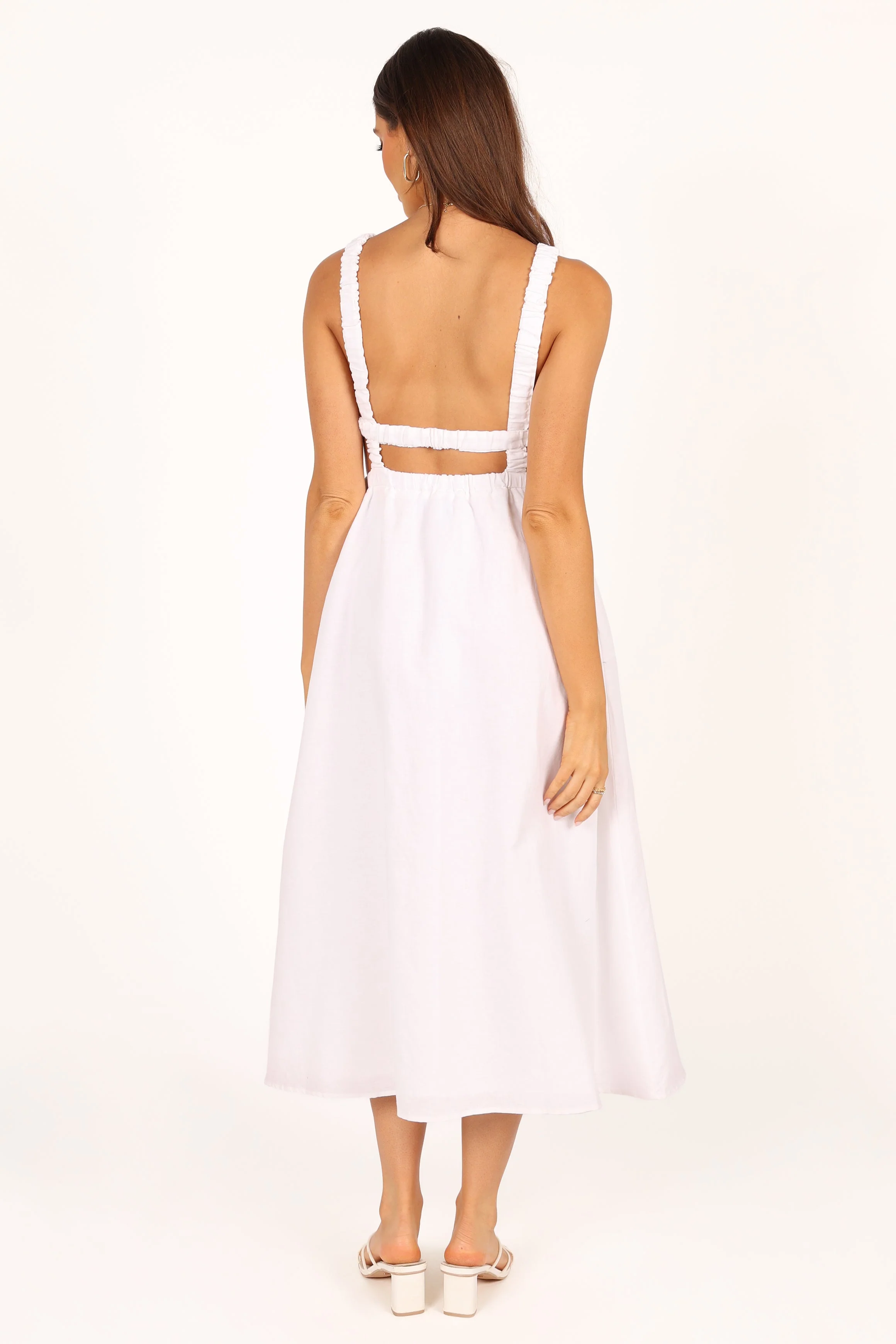 Aubrey Cutout Midi Dress - White