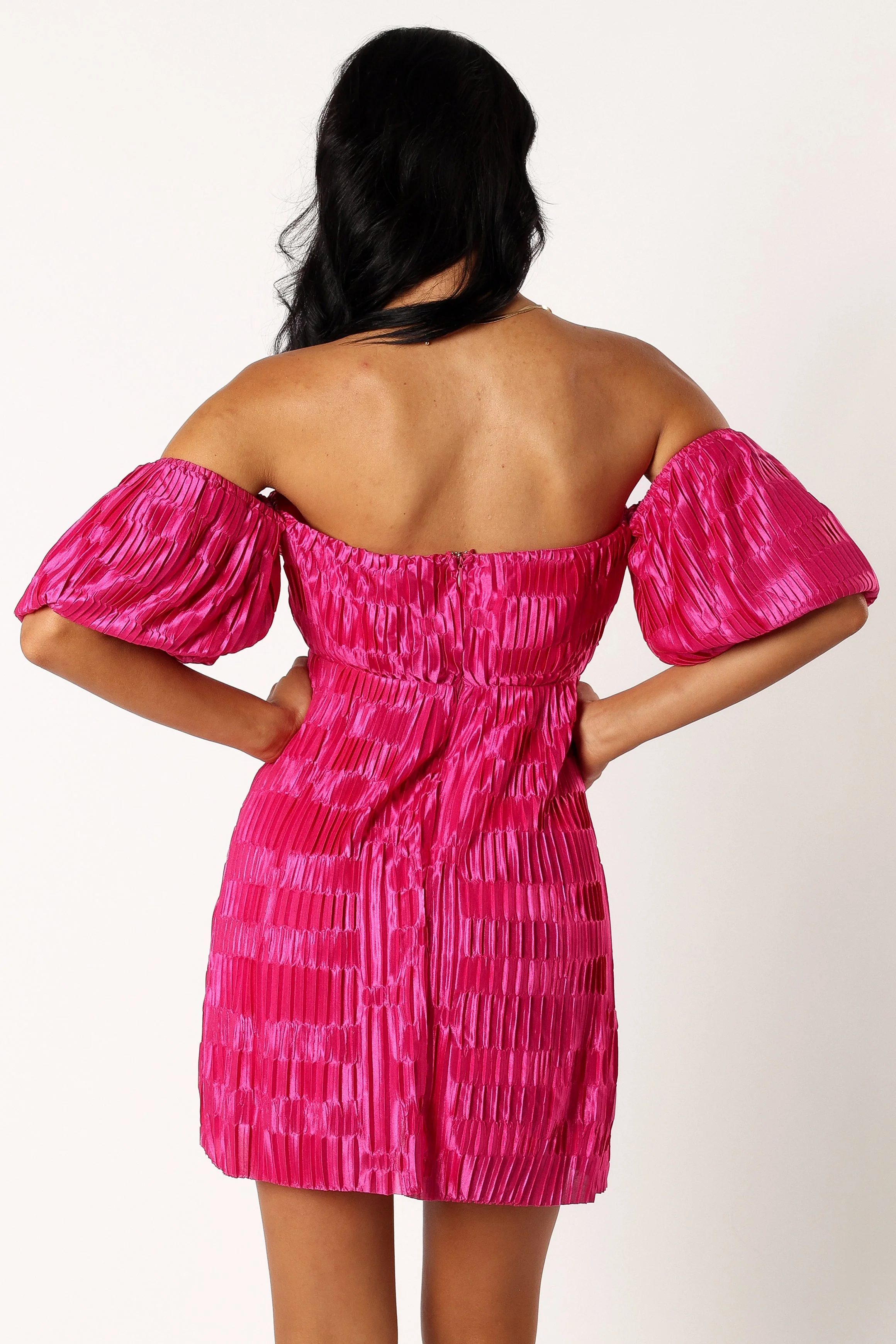 Pia Off Shoulder Mini Dress - Pink