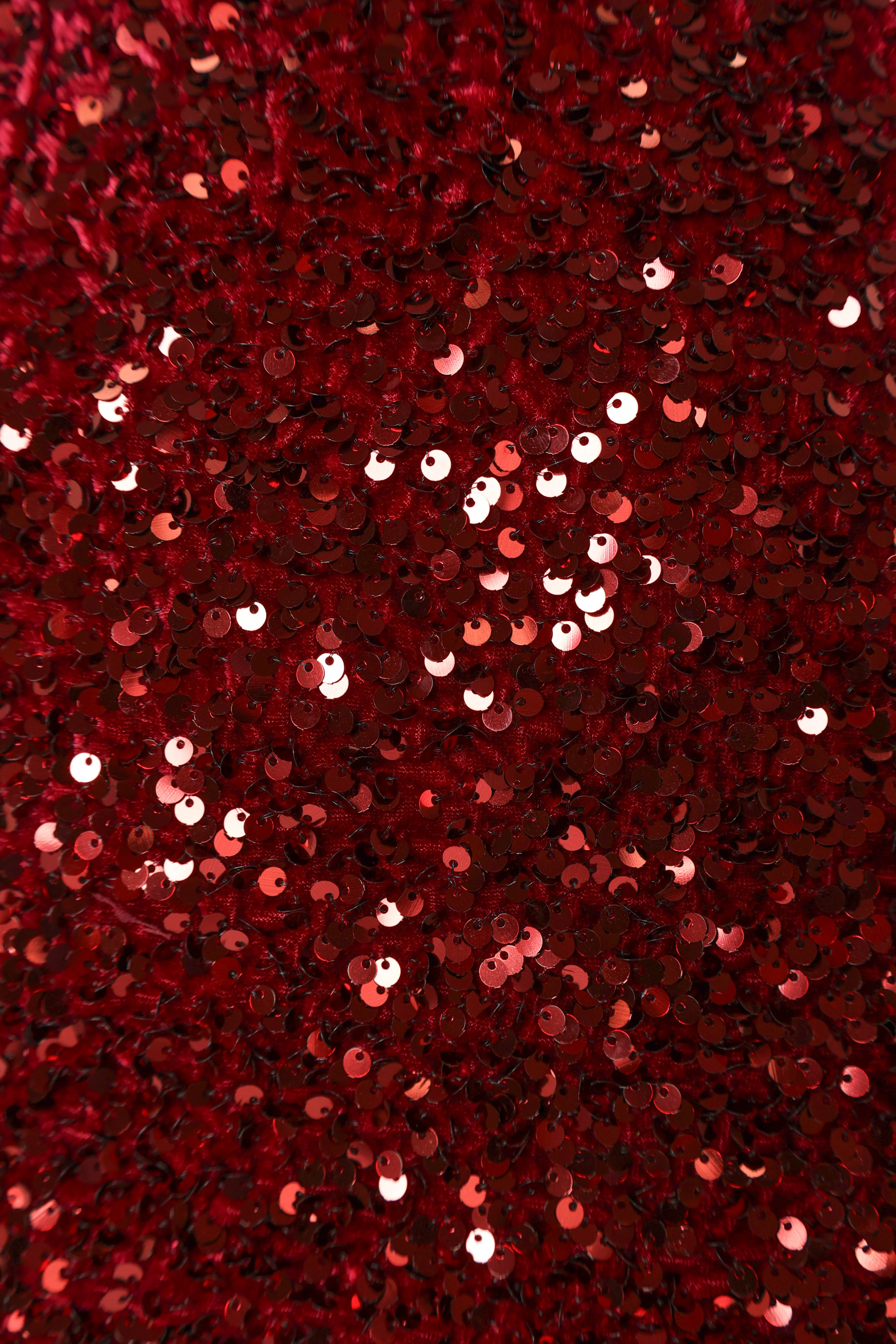 Kelly Long Sleeve Sequin Mini Dress - Wine