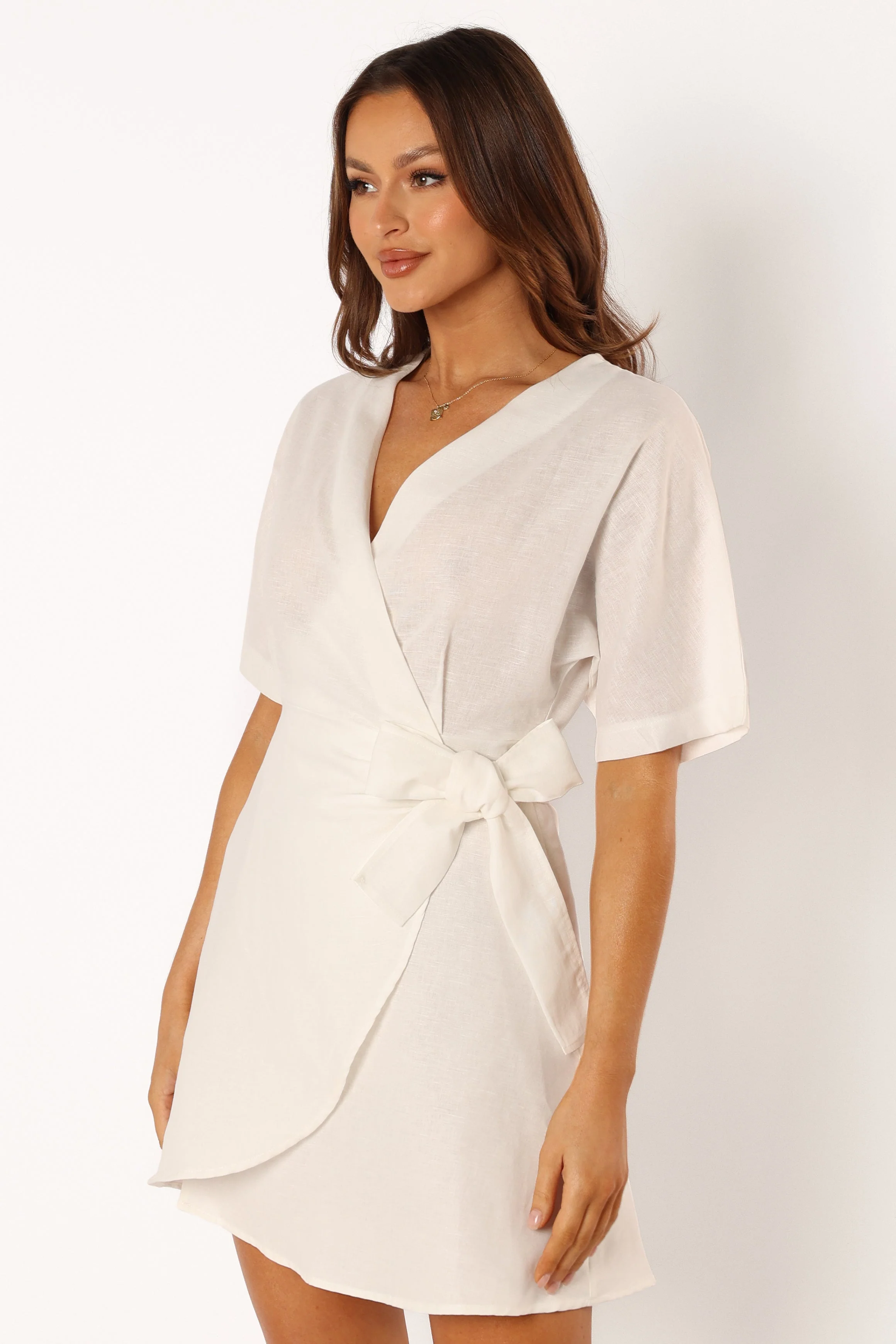 Amelia Wrap Dress - White