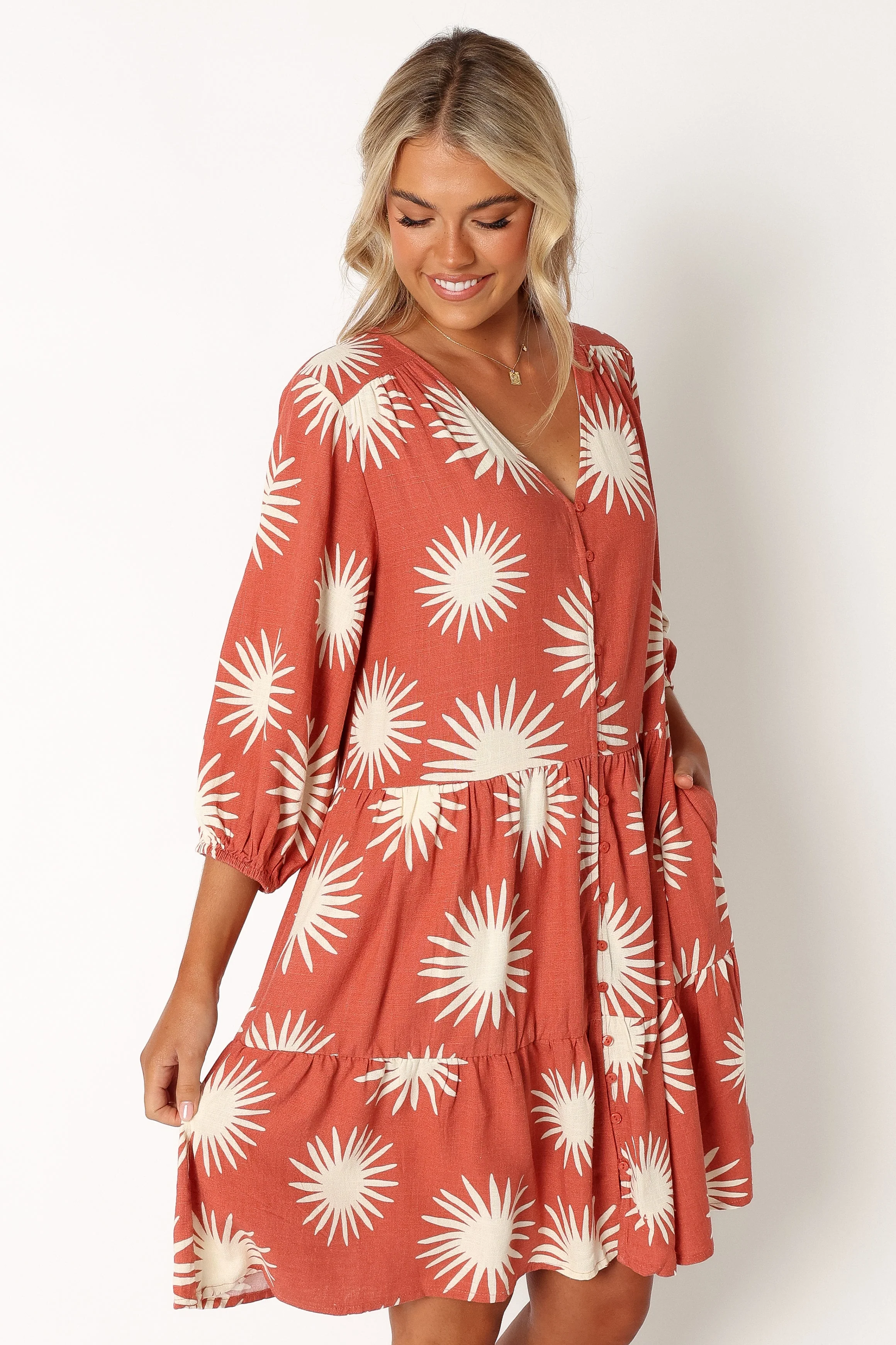 Bennet Long Sleeve Mini Dress - Ida Print