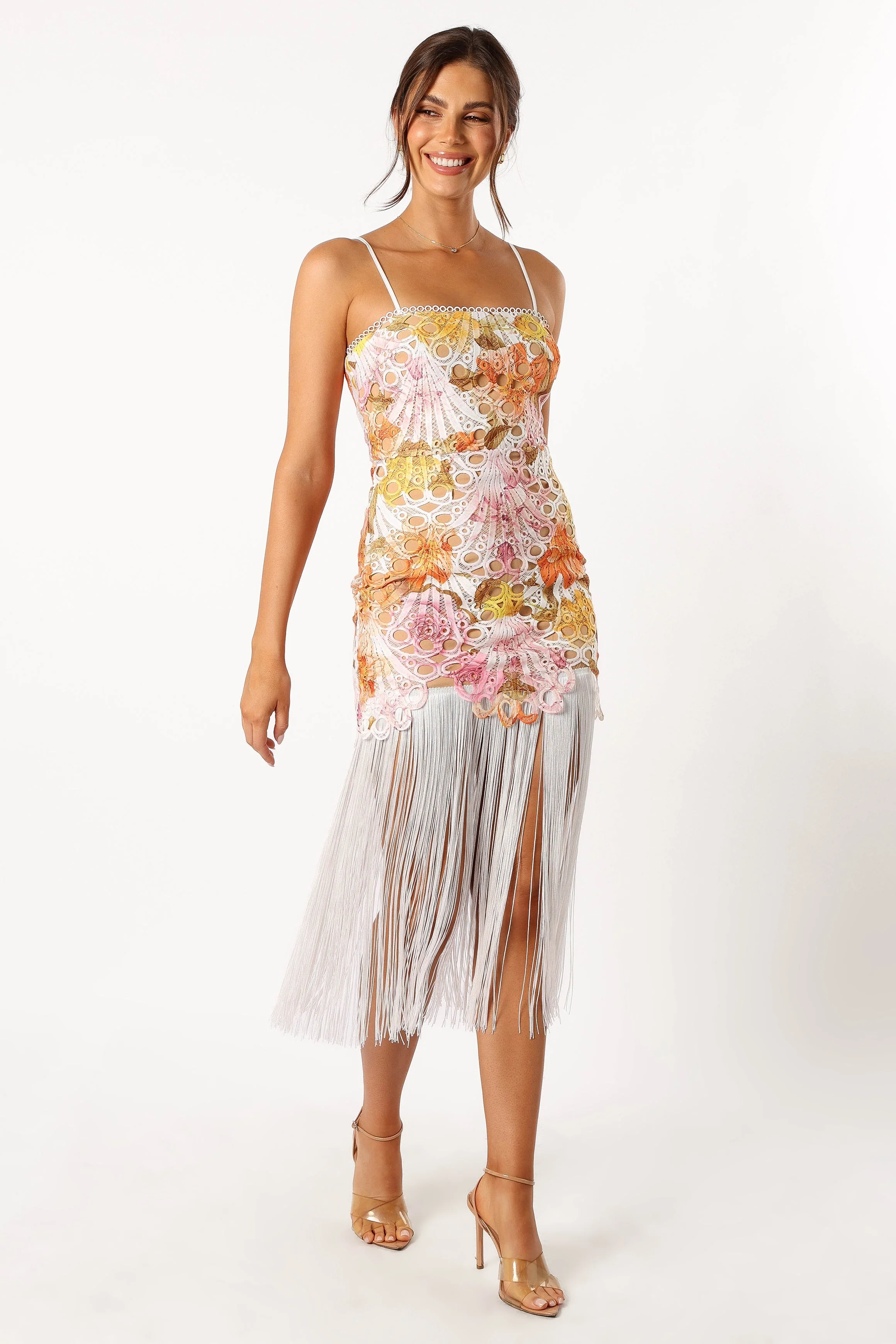 Frank Fringe Midi Dress - Floral