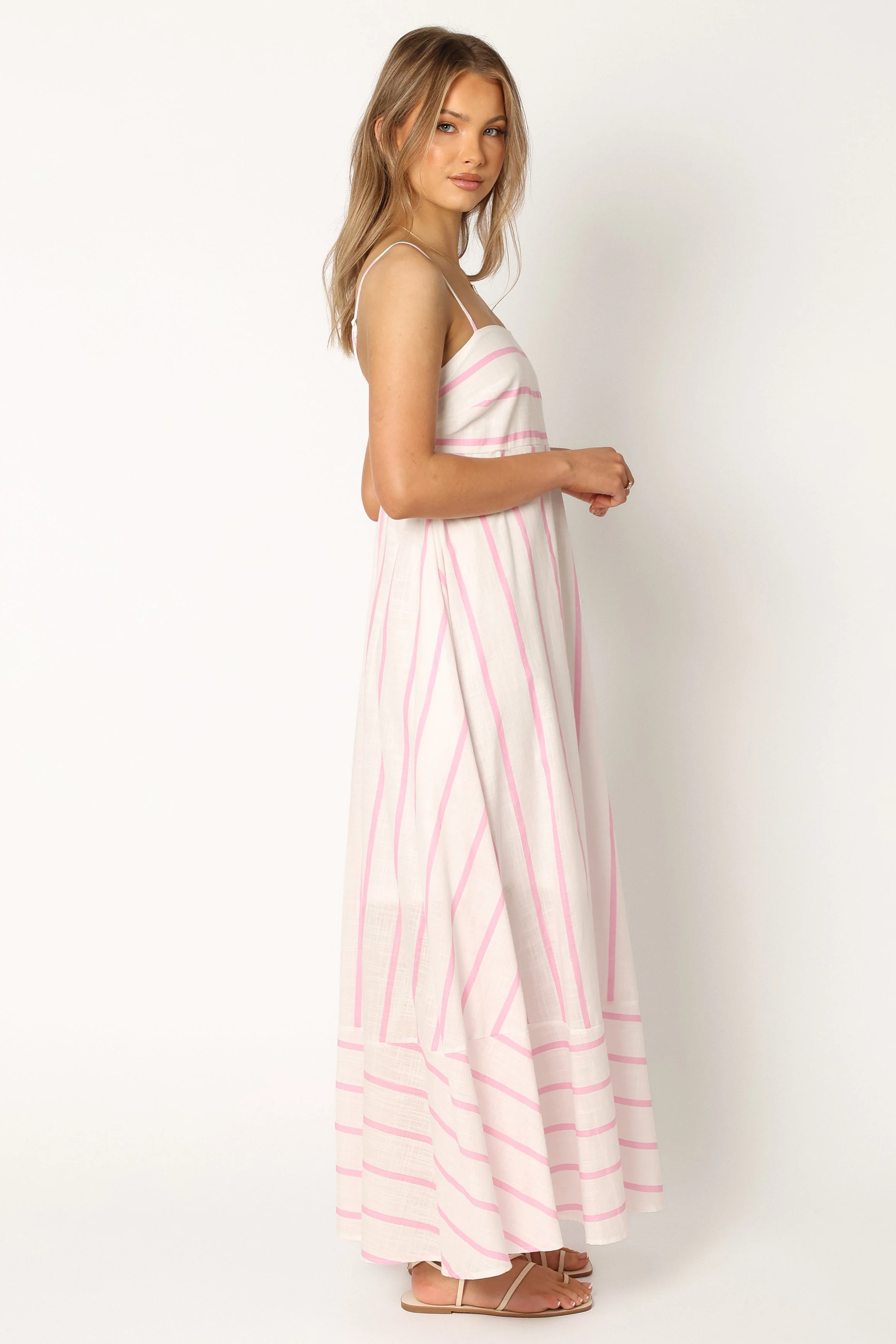 Seville Maxi Dress - Pink Stripe