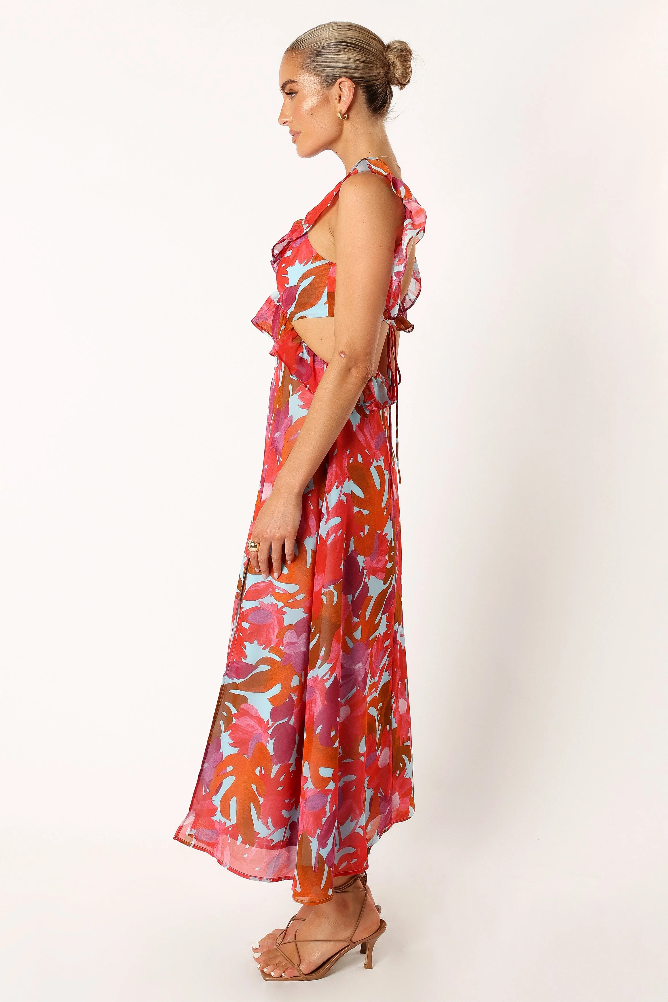 Rori Ruffle Maxi Dress - Pink Azalea