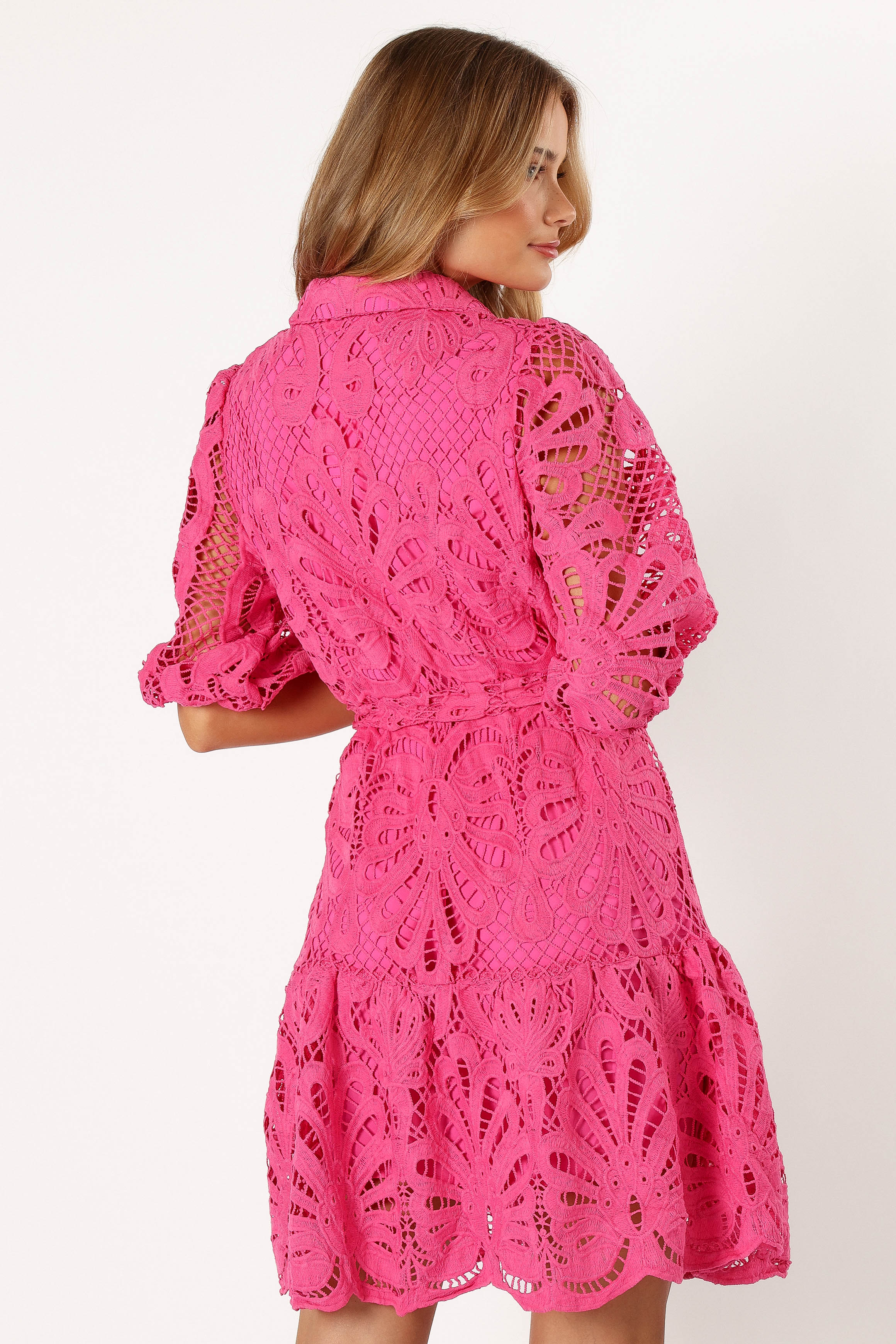 Hartley Long Sleeve Mini Dress - Pink