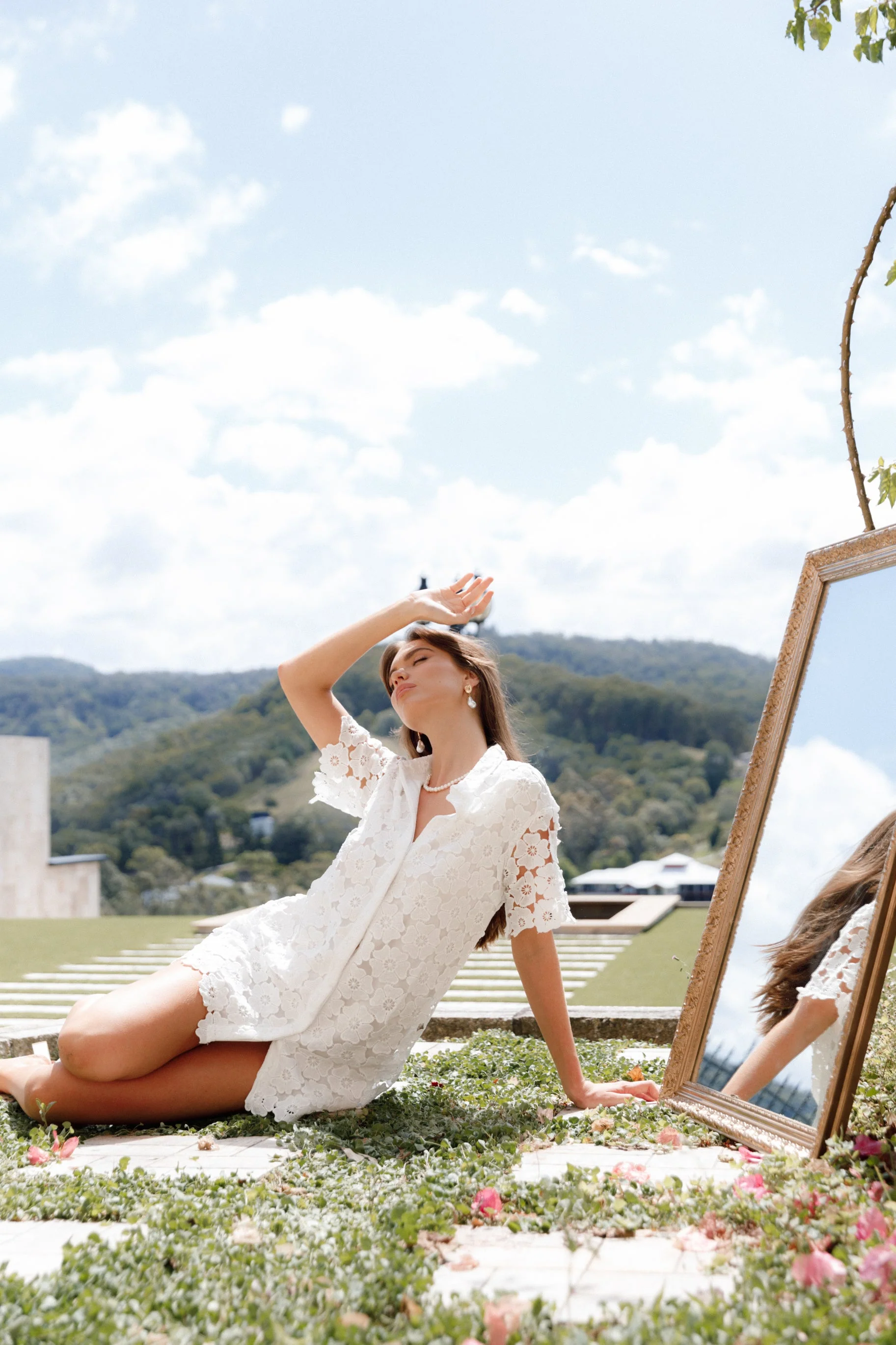 Tallie Button Up Mini Dress - White