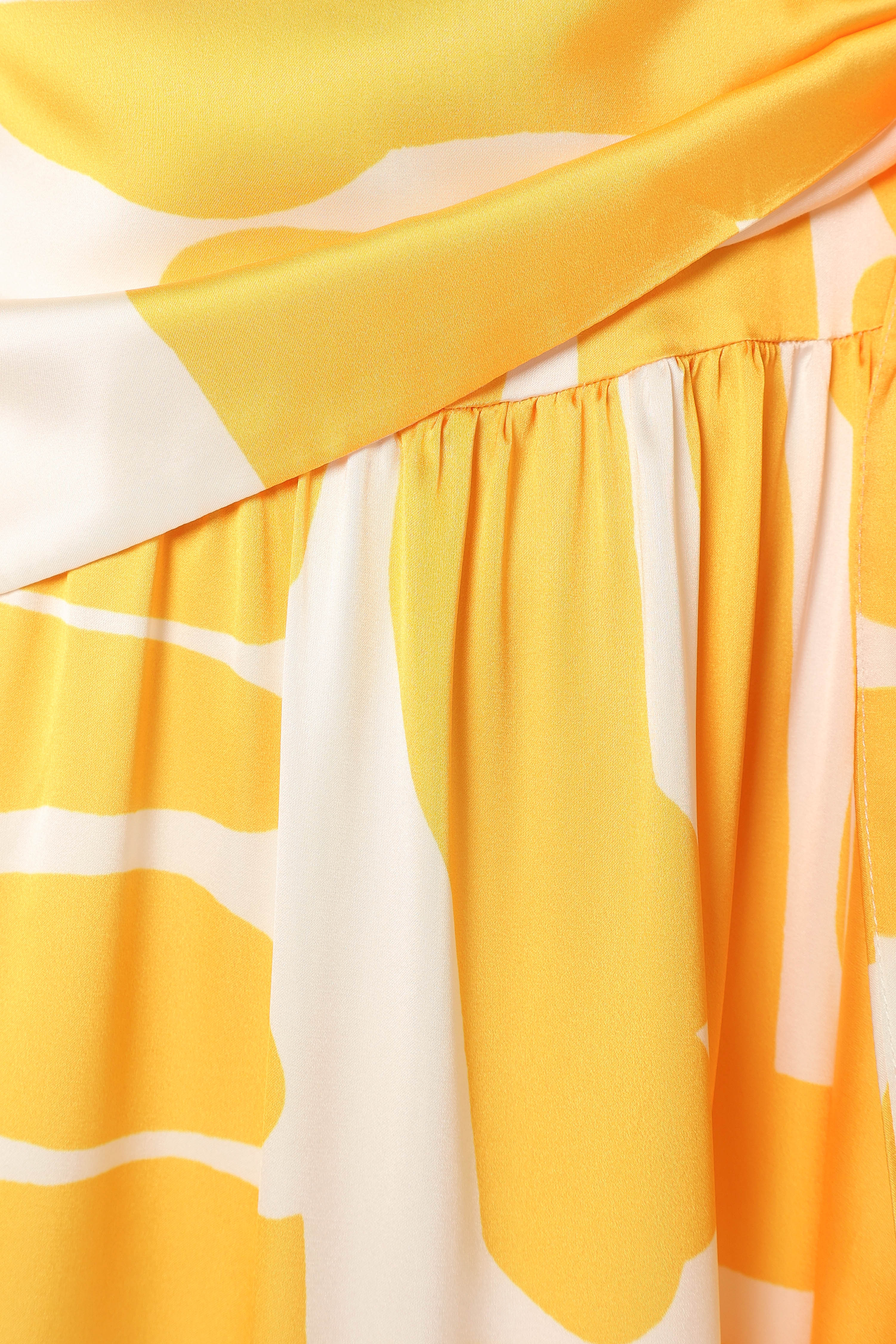 Tabitha Wrap Midi Dress - Yellow Print