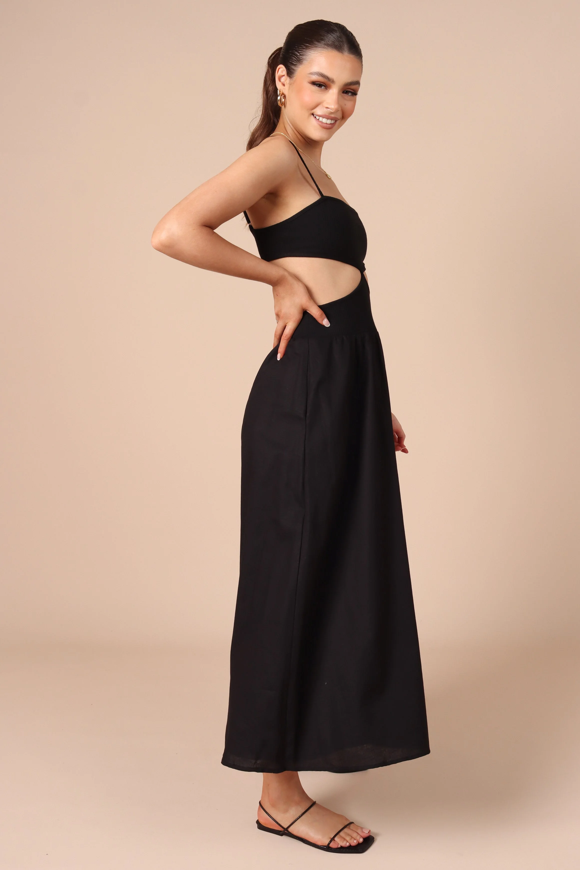 Mina Cut Out Dress - Black