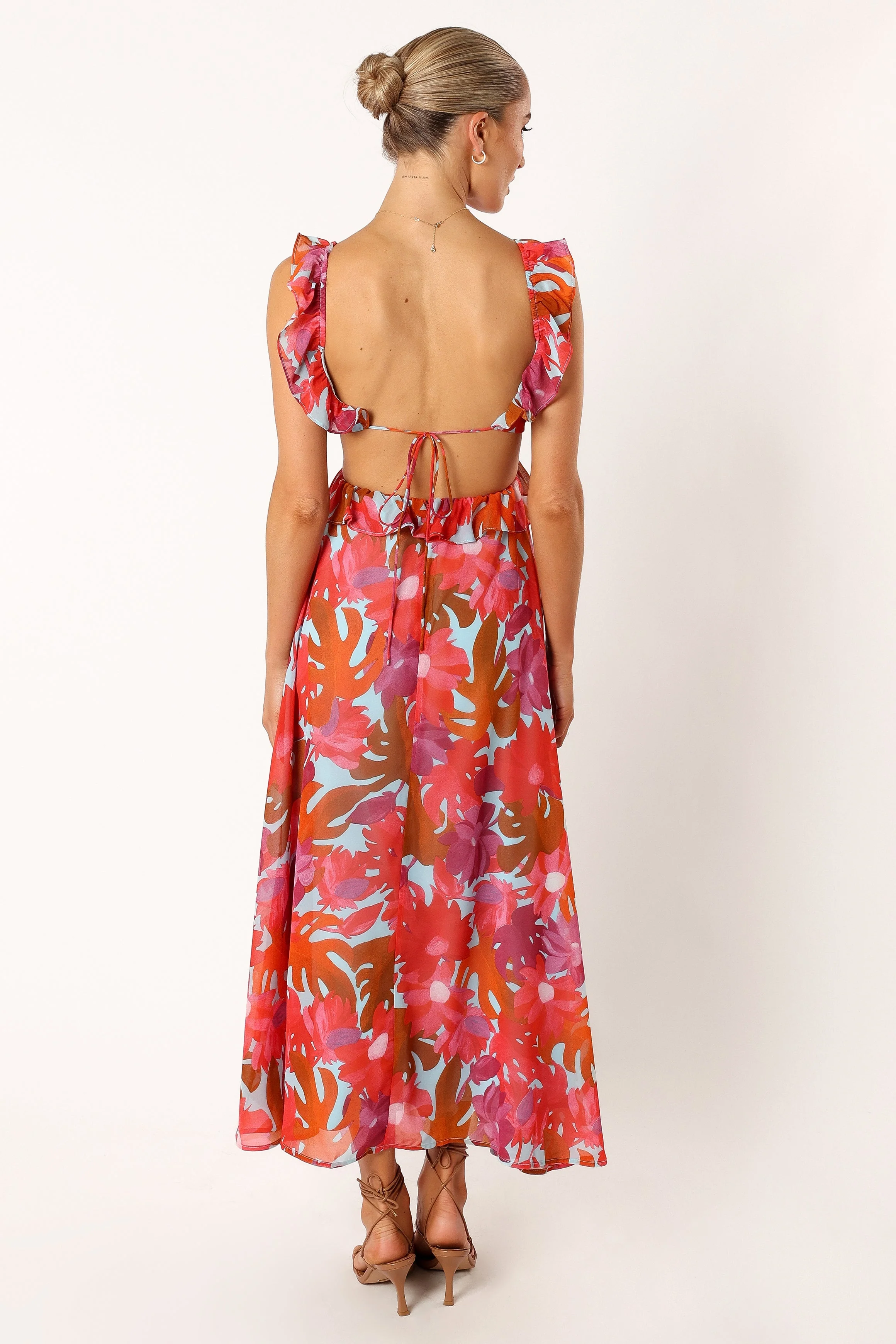 Rori Ruffle Maxi Dress - Pink Azalea