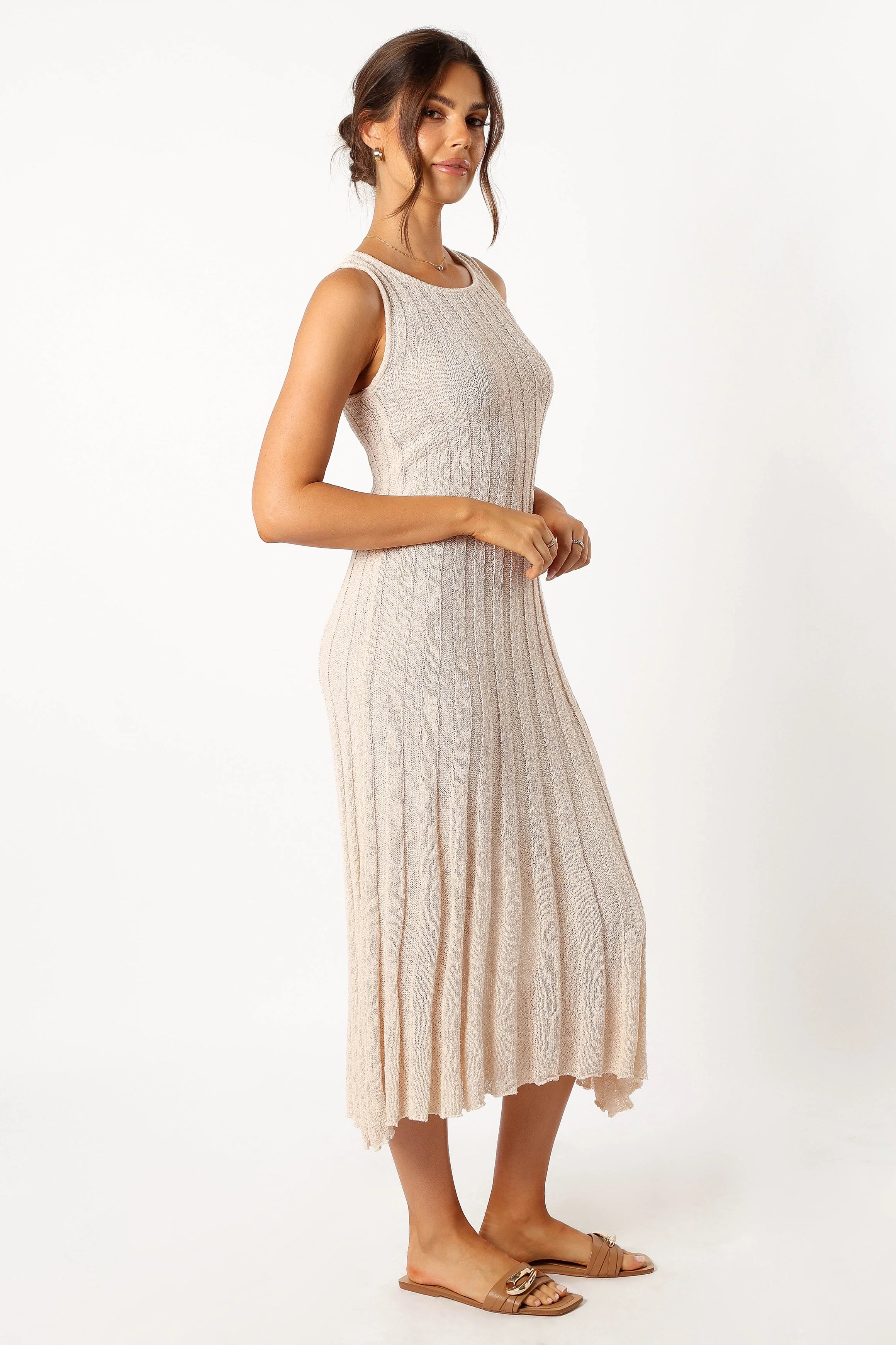 Lucian Light Knit Midi Dress - Cream