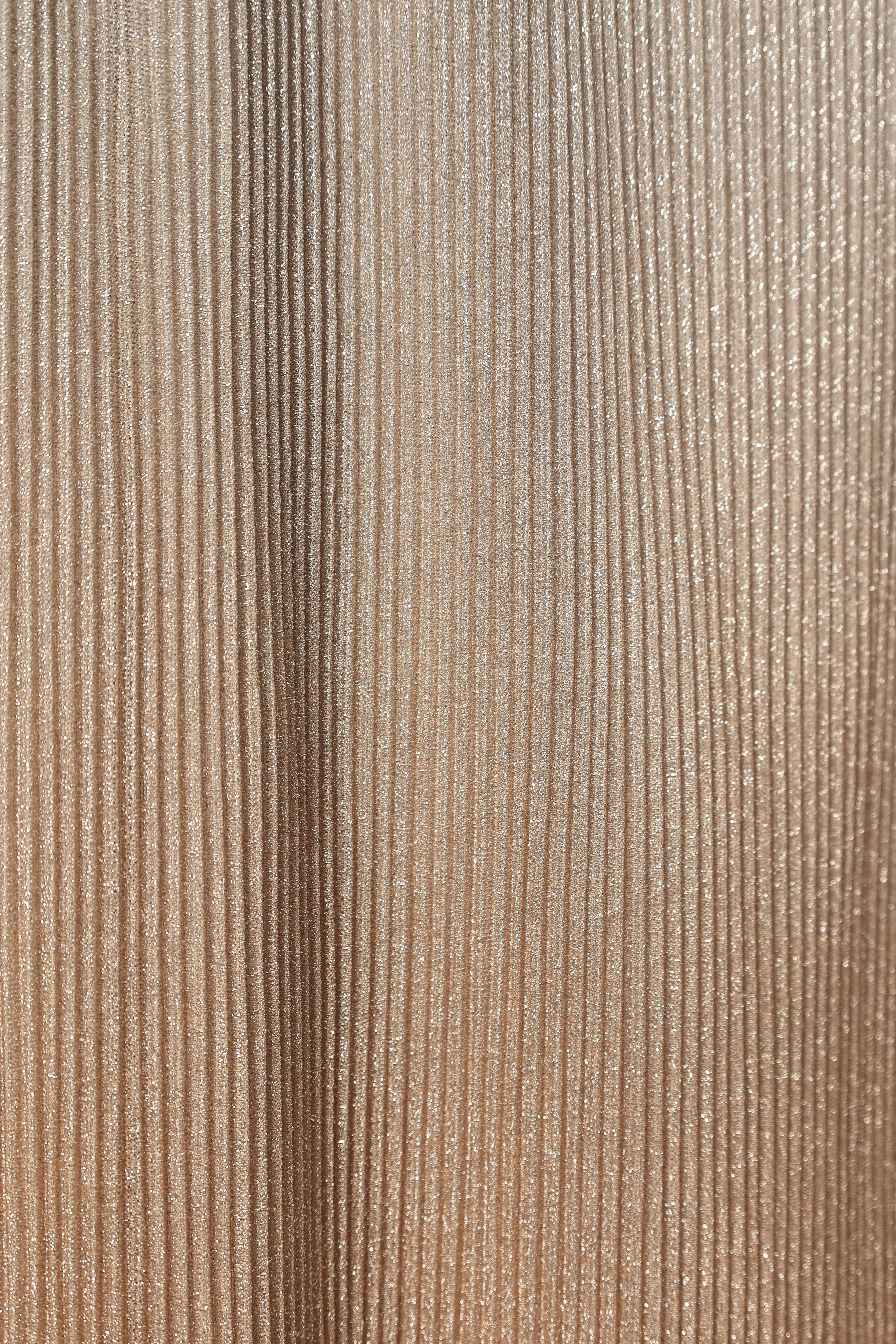 Drew Strapless Midi Dress - Silver Gold