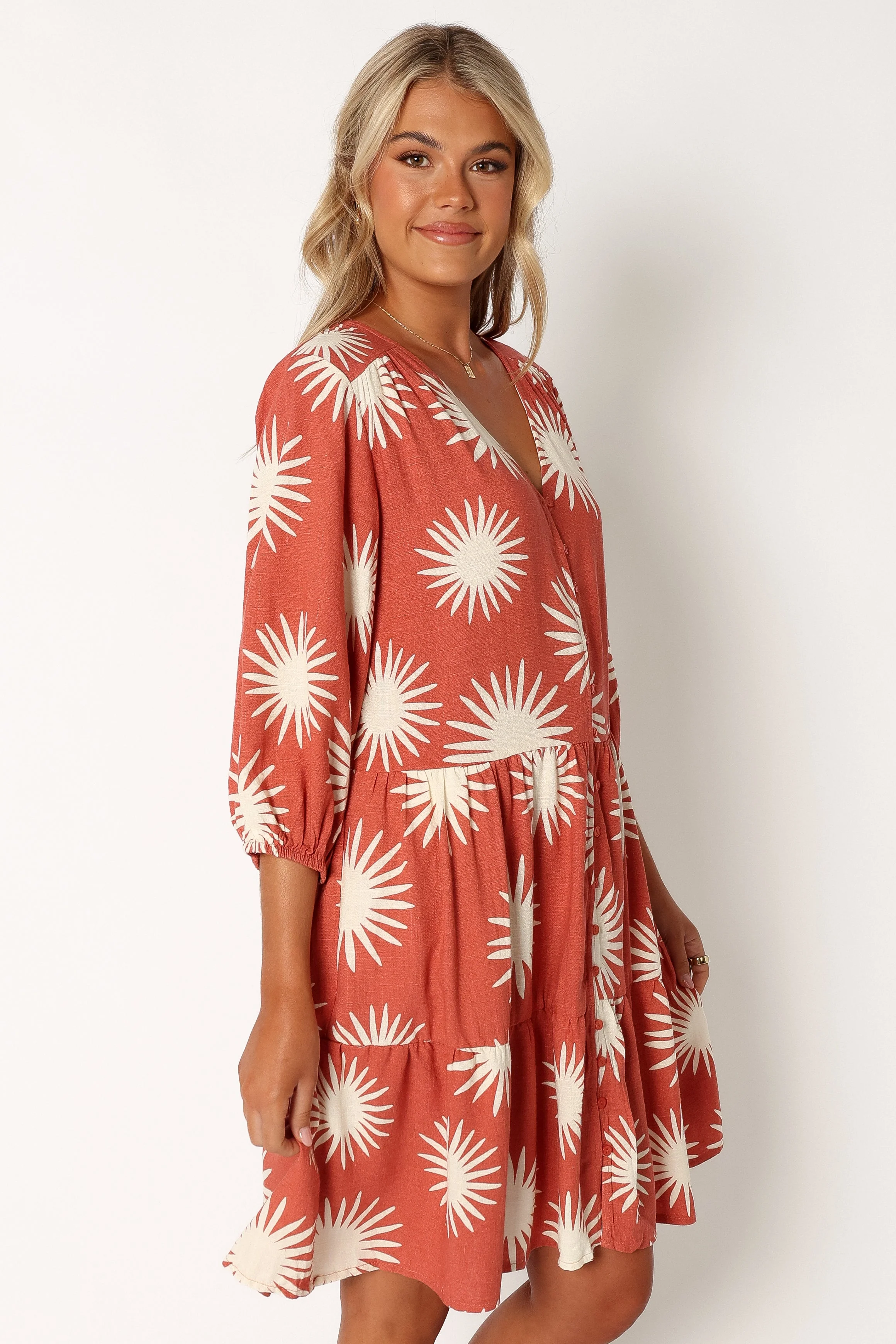 Bennet Long Sleeve Mini Dress - Ida Print