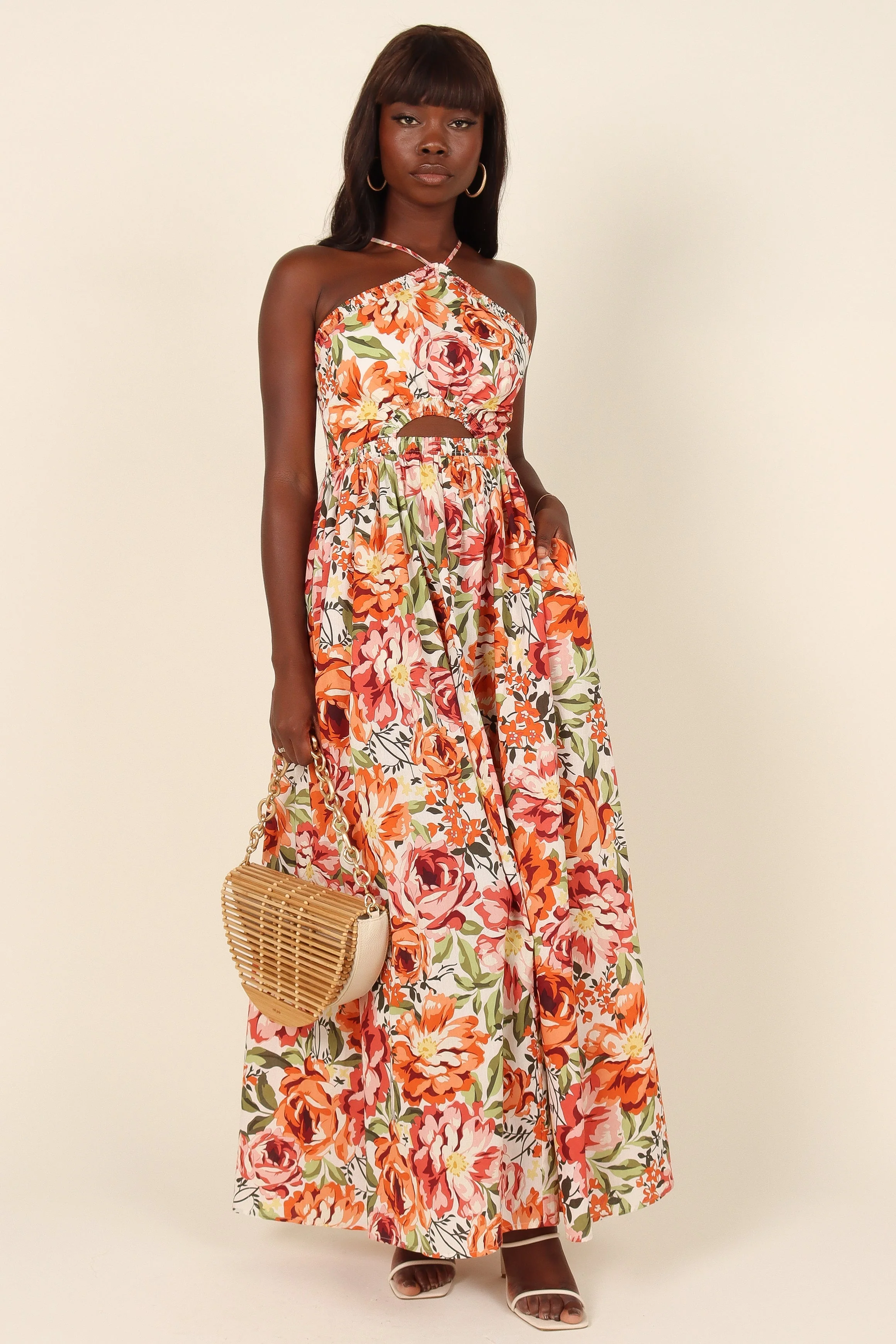Madeira Dress - Orange Floral