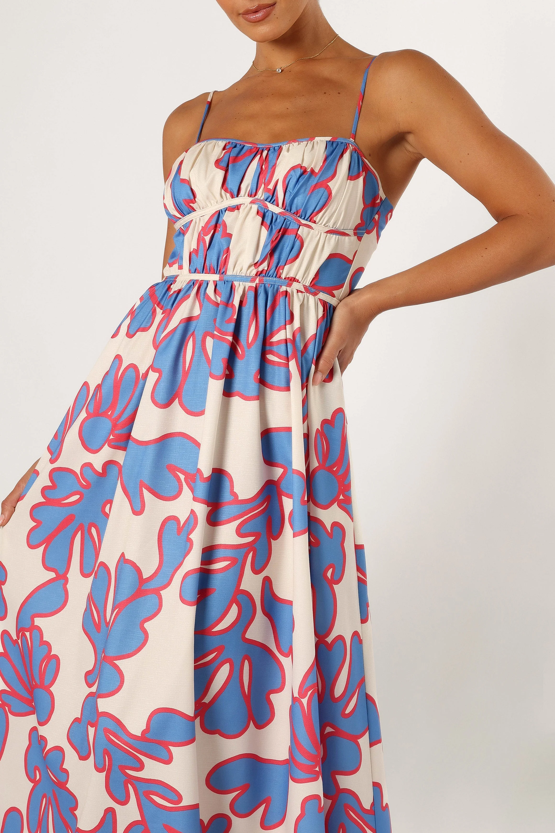 Kelani Aline Midi Dress - Flori Print