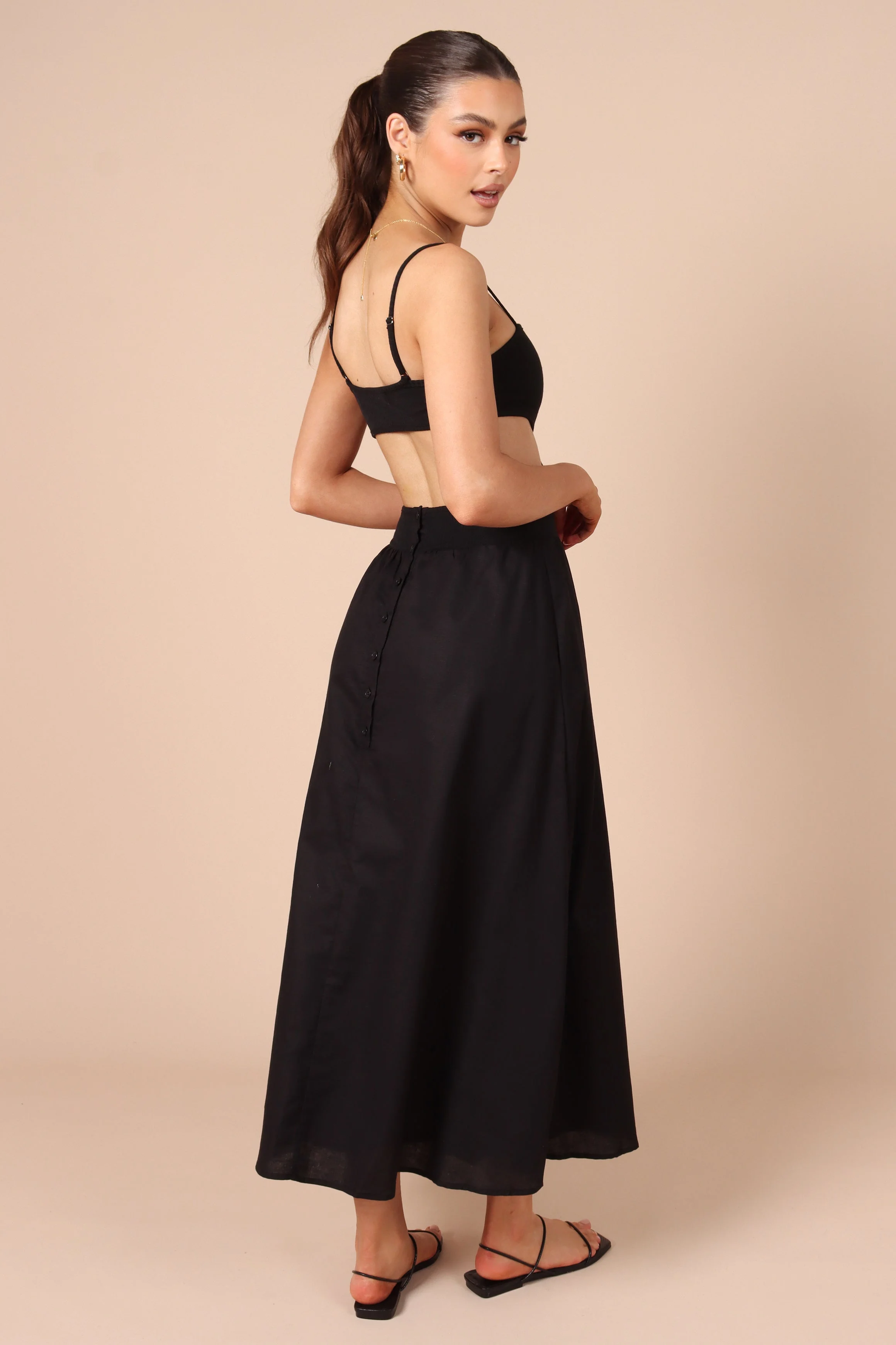 Mina Cut Out Dress - Black