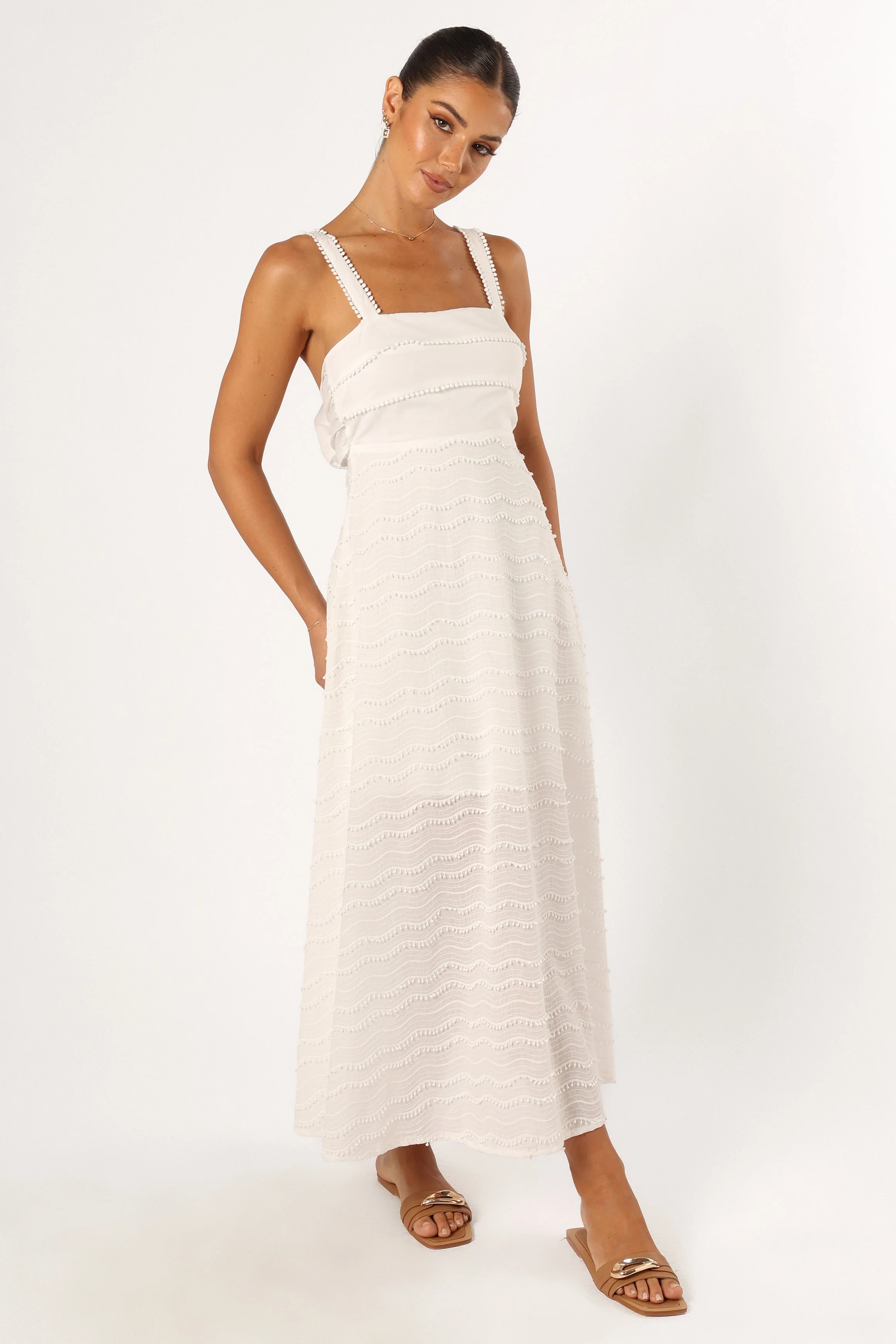 Latrell Midi Dress - White
