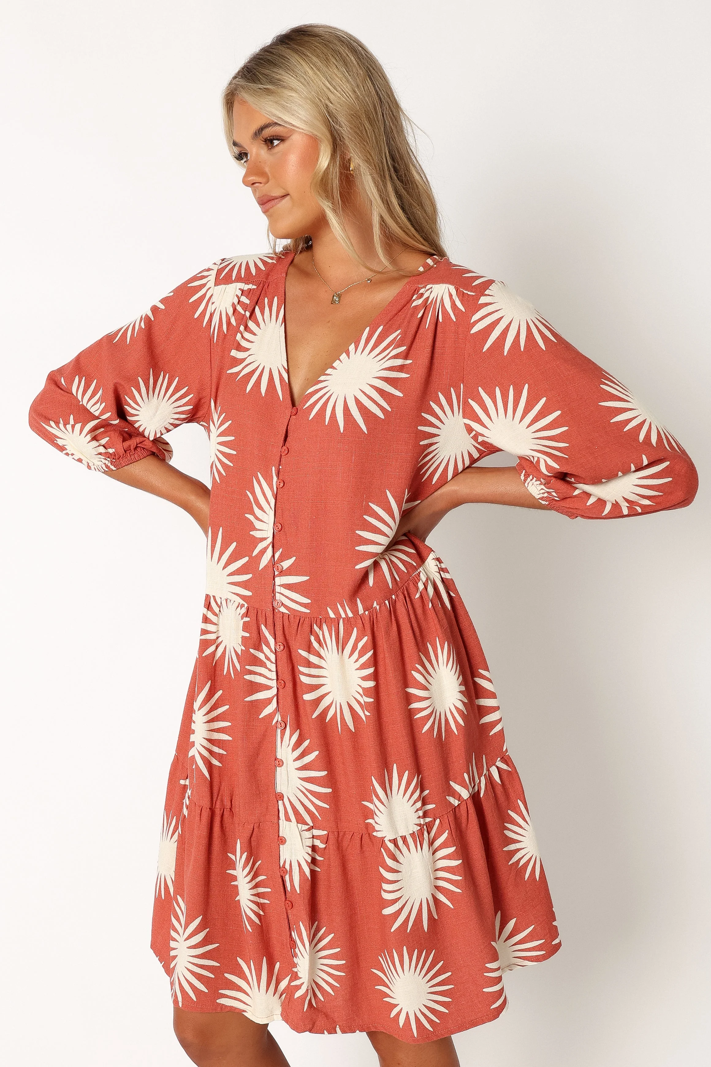 Bennet Long Sleeve Mini Dress - Ida Print
