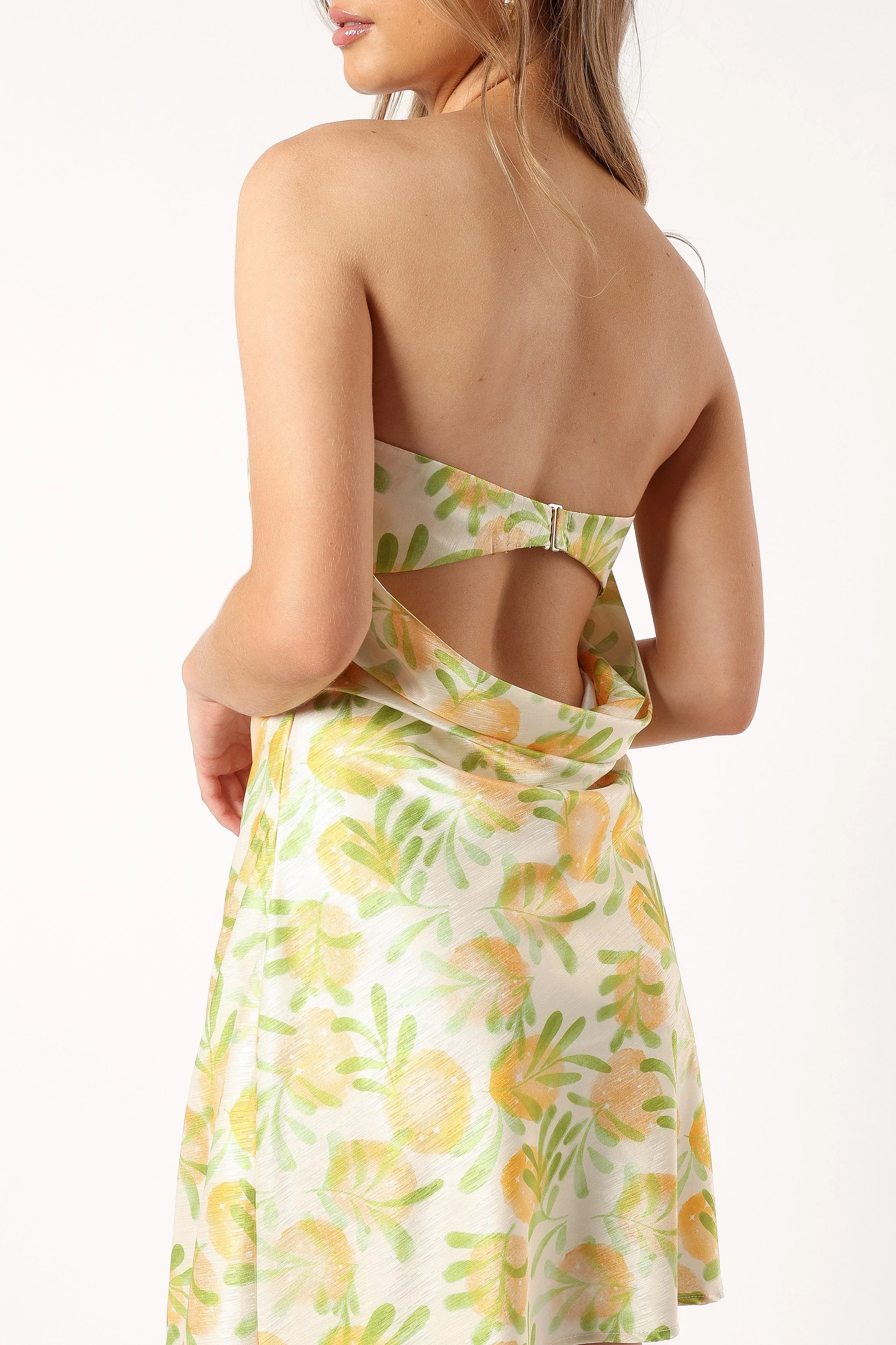 Citron Strapless Mini Dress - Yellow