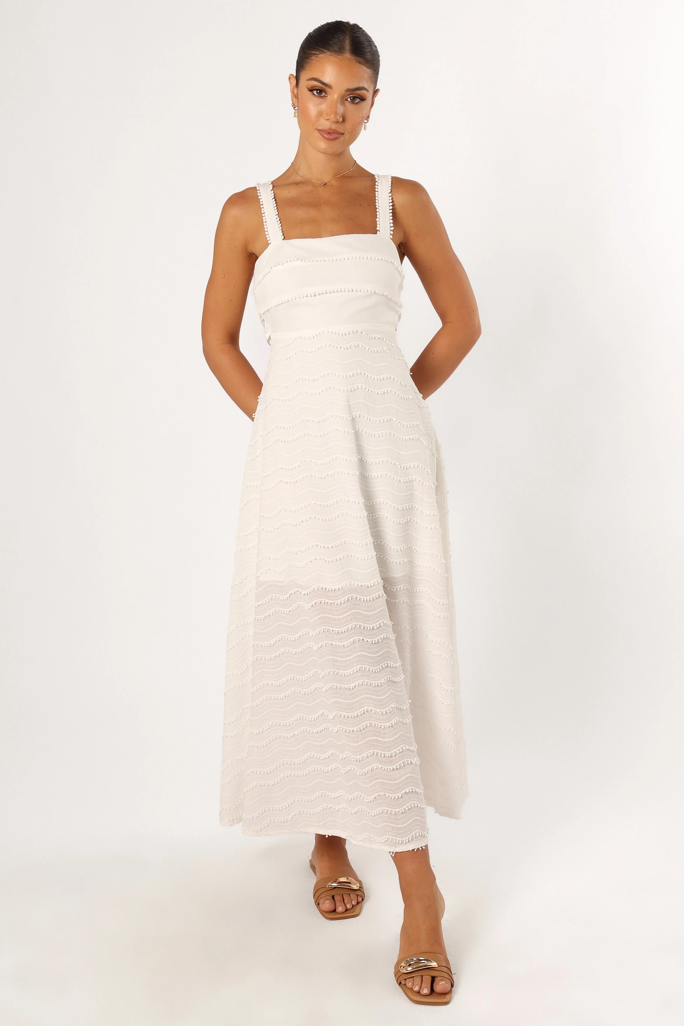 Latrell Midi Dress - White