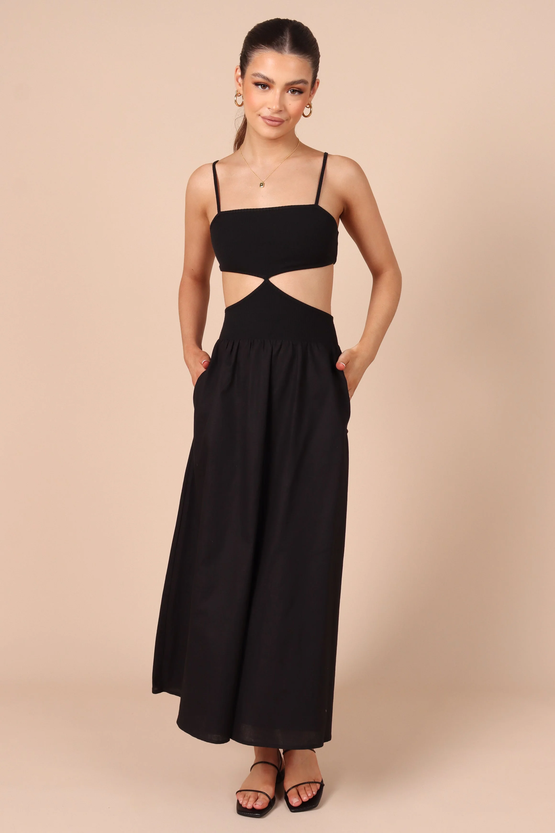 Mina Cut Out Dress - Black