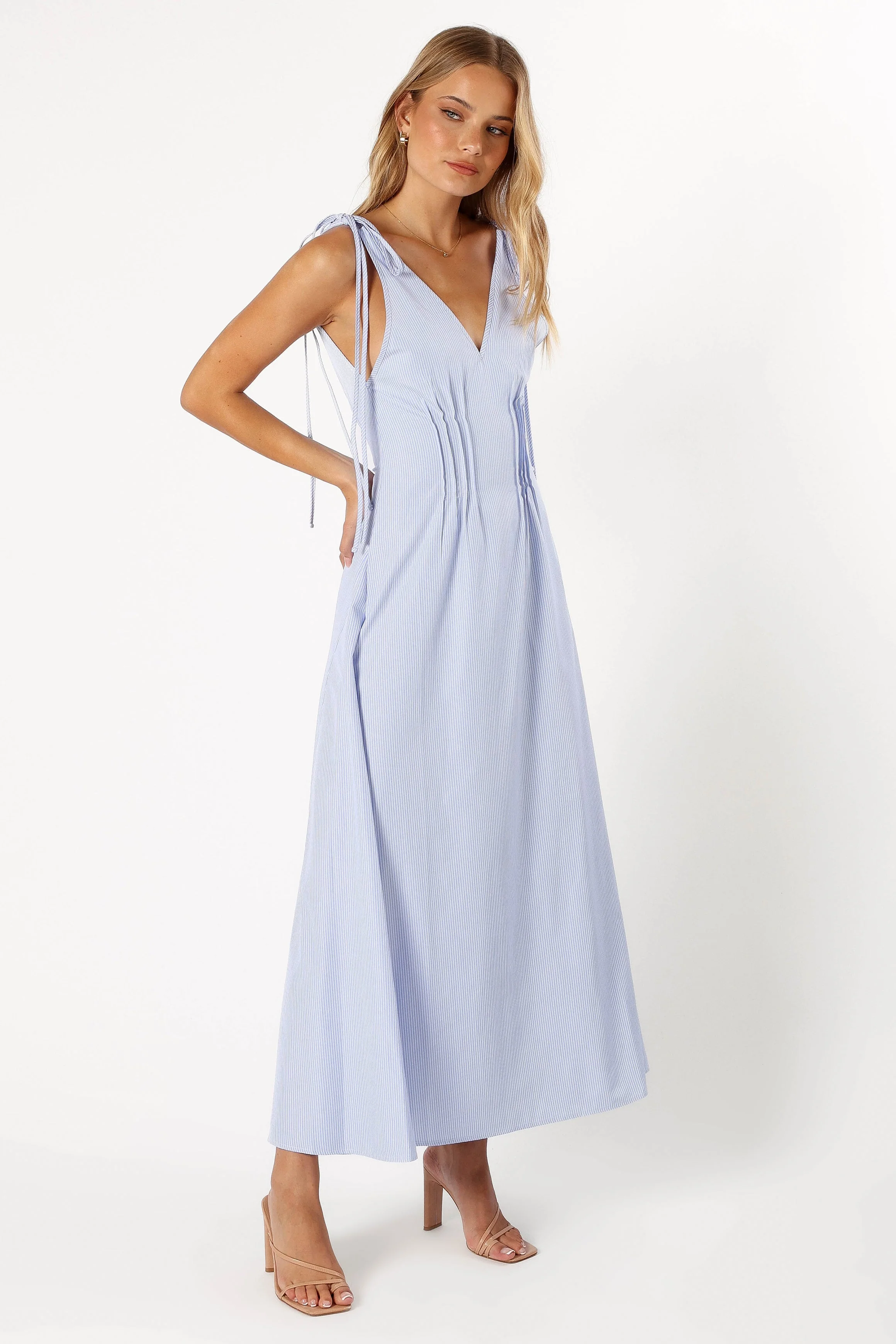 Jaynie Maxi Dress - Blue Stripe