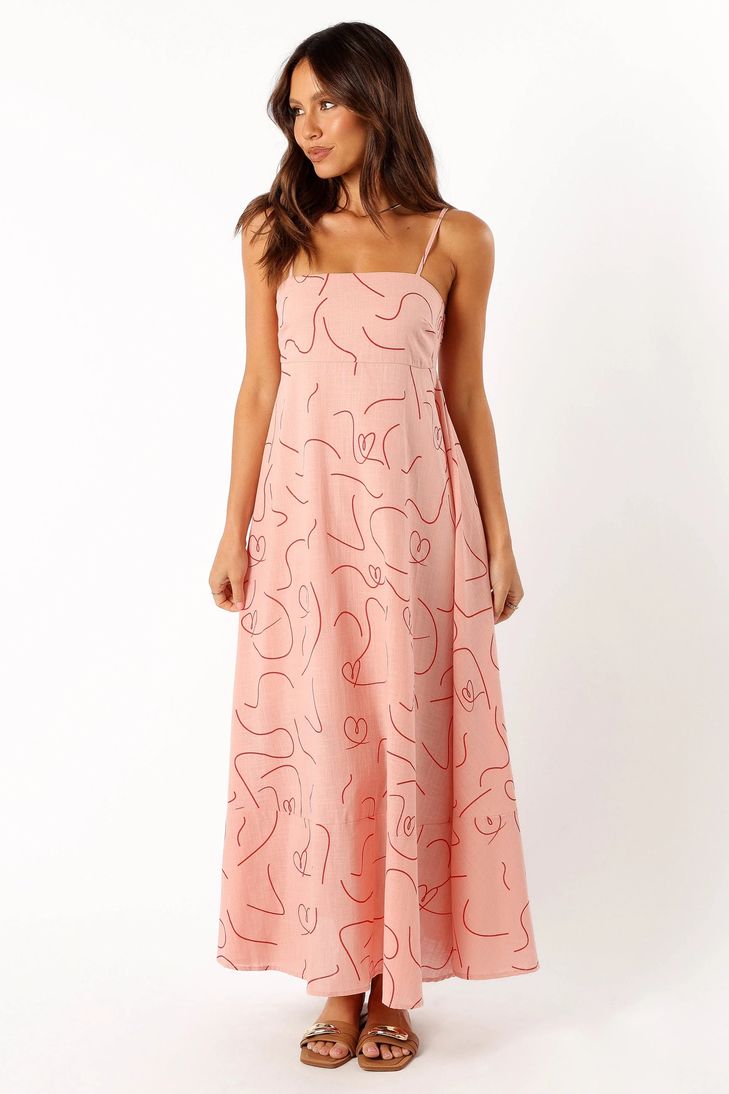 Brea Maxi Dress - Pink Swirl
