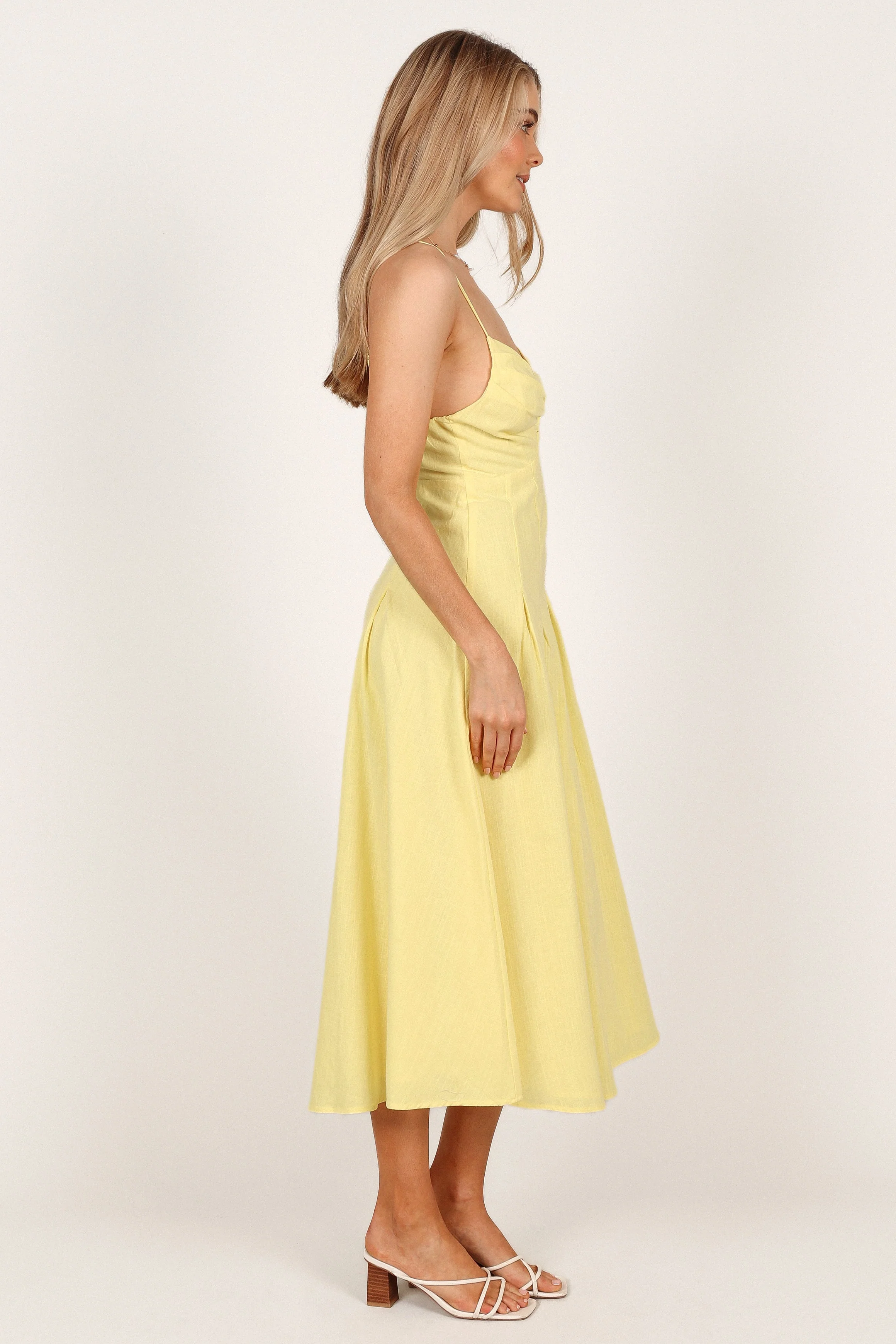 Barb Midi Dress - Yellow