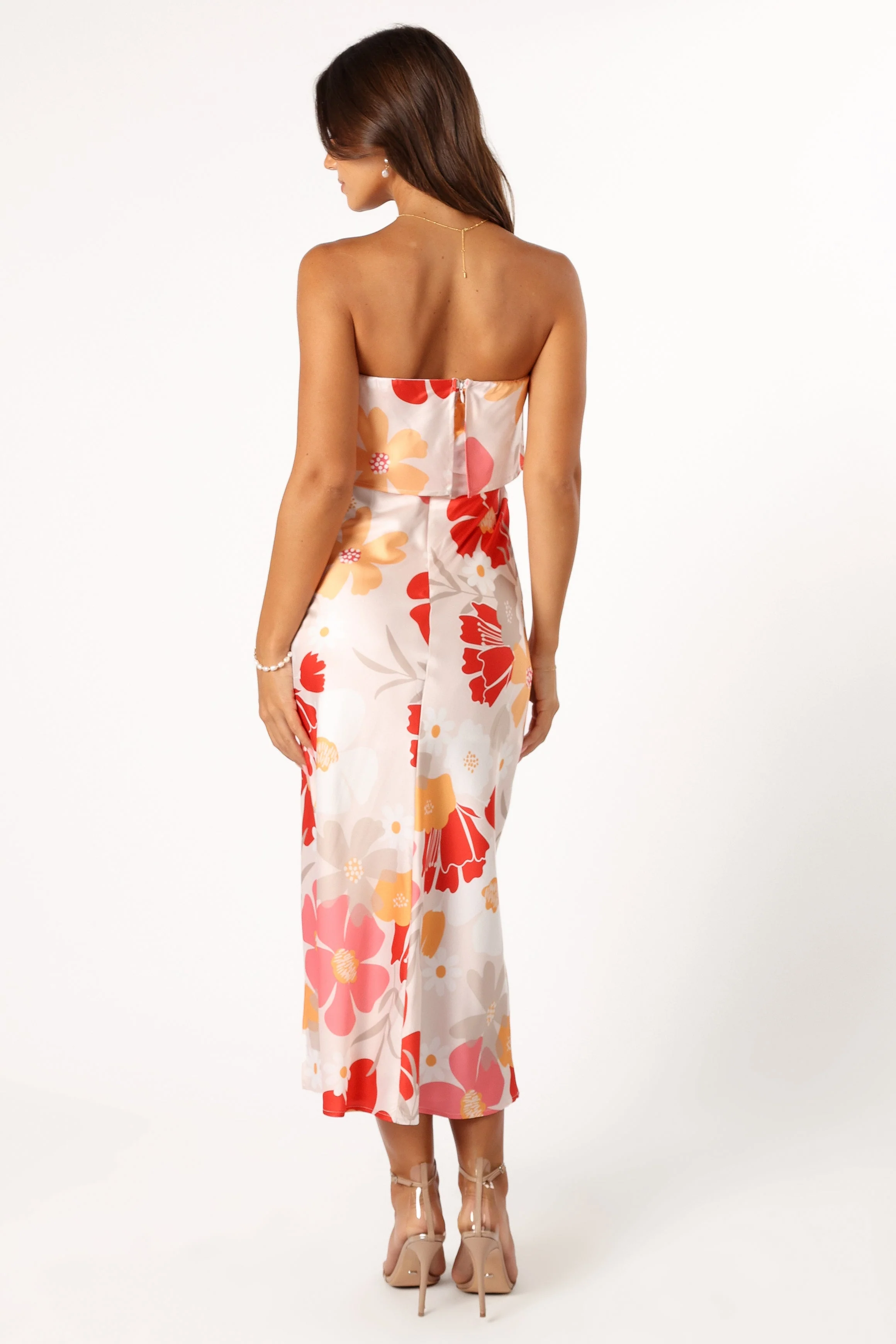 Vienna Strapless Midi Dress - Positano Floral