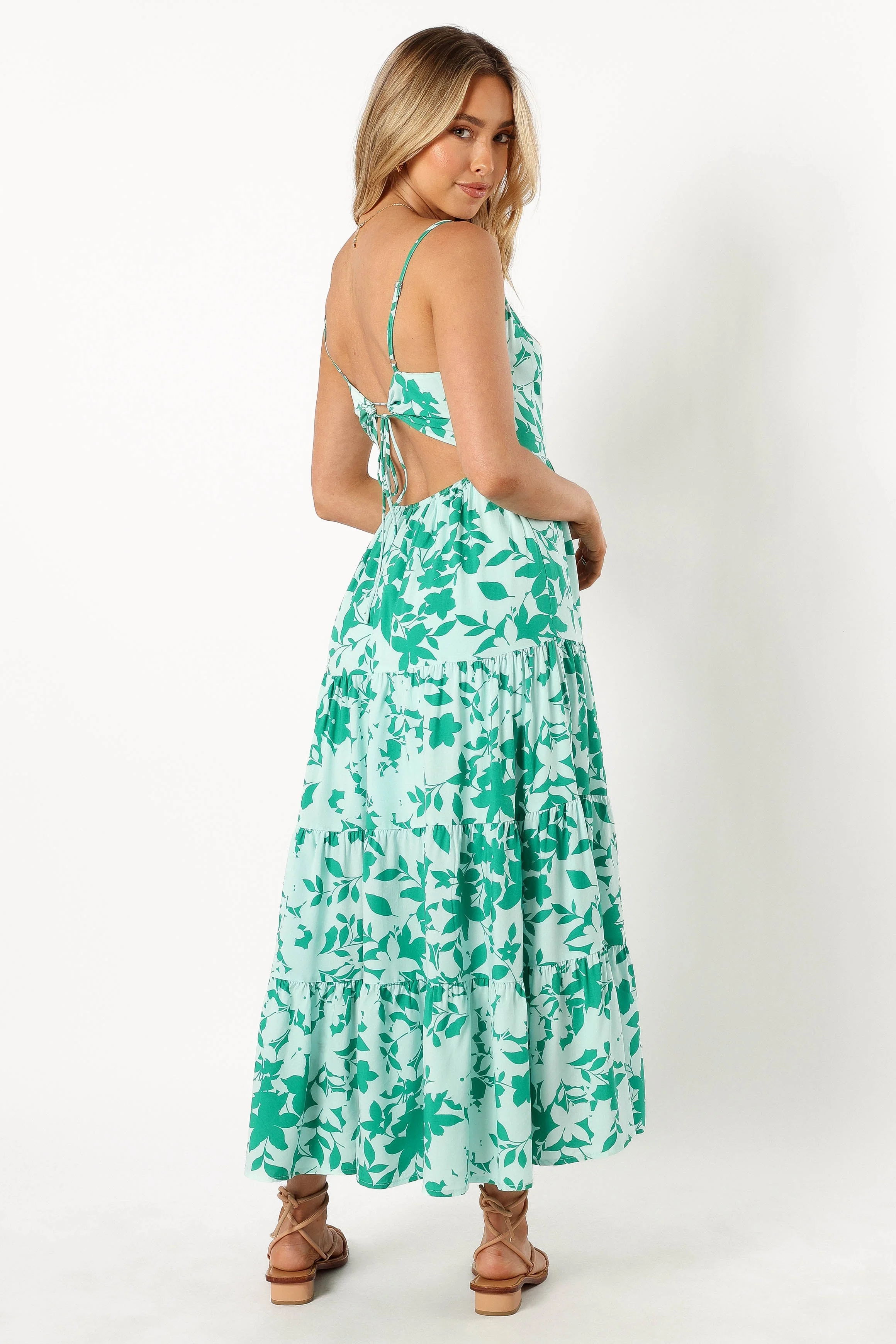 Kenny Midi Dress - Green Floral