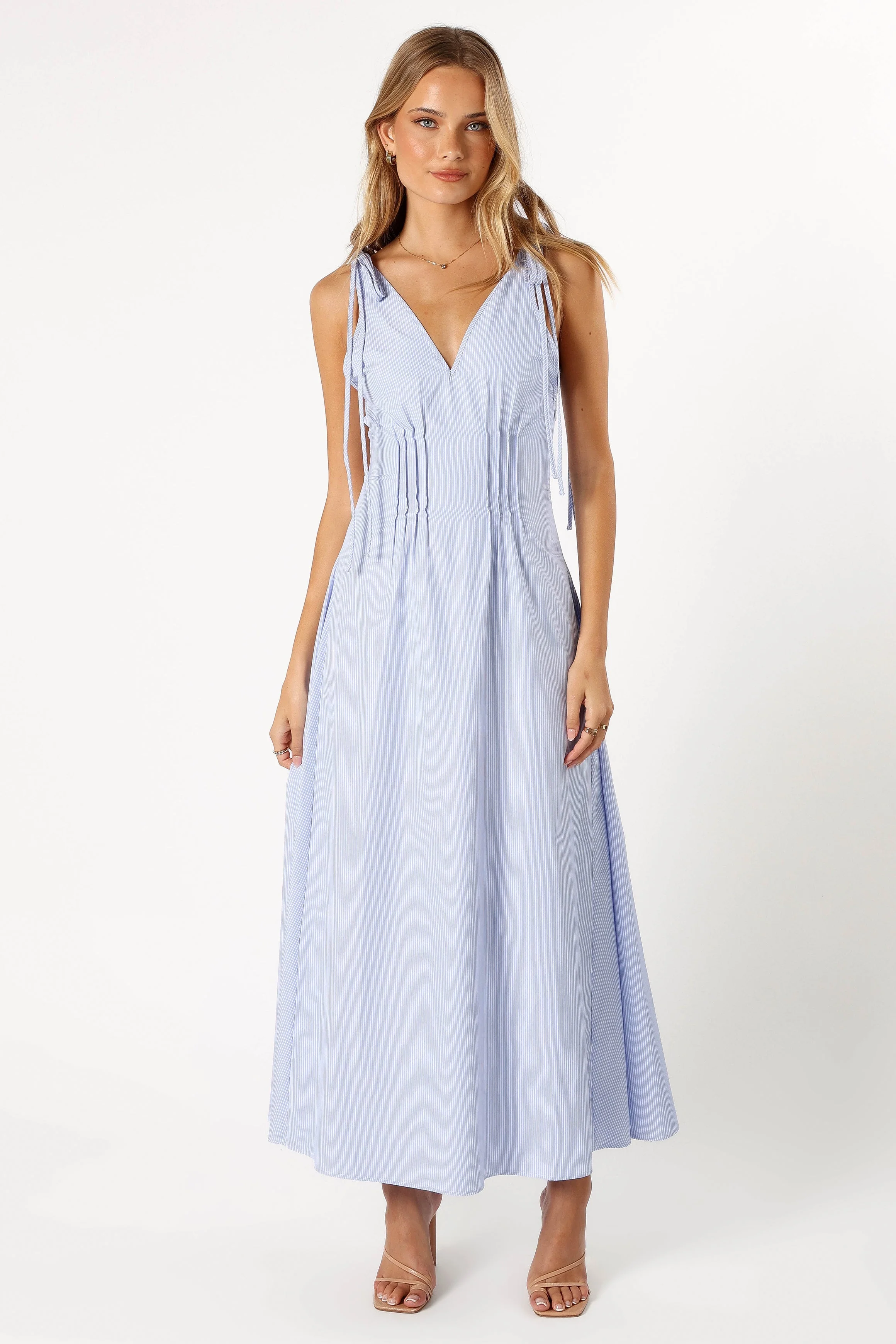 Jaynie Maxi Dress - Blue Stripe