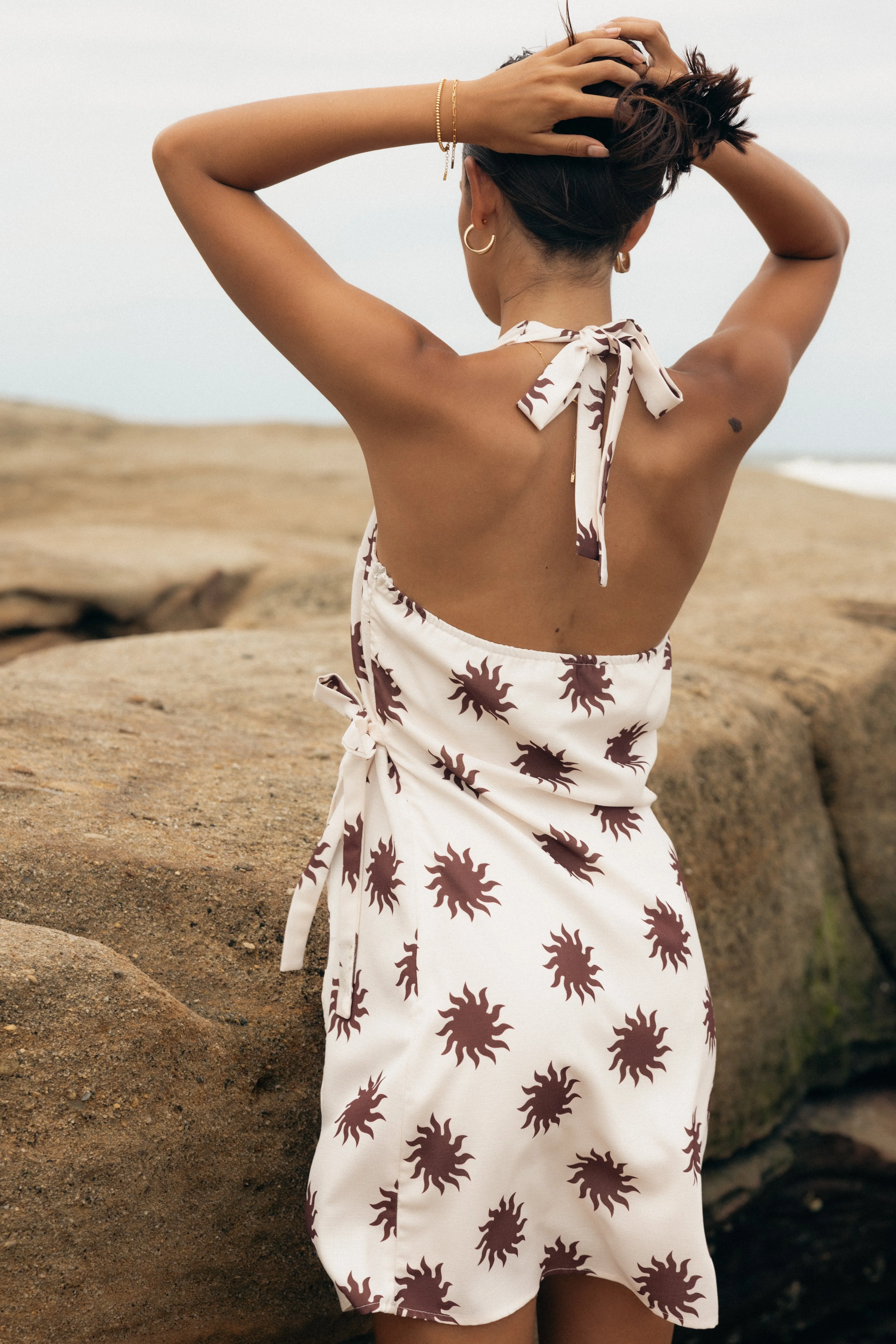 Gabe Wrap Mini Dress - Cream