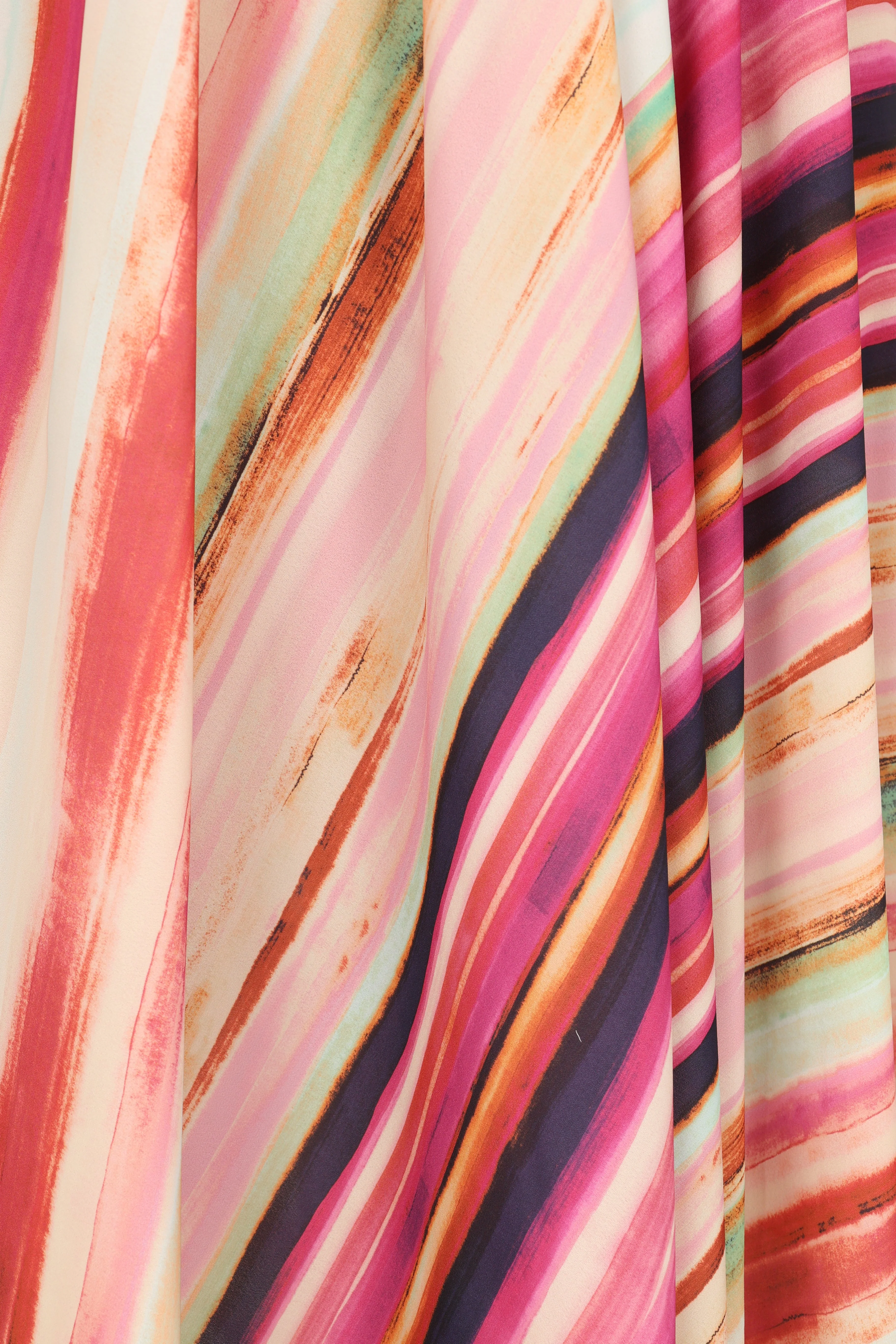 Antonijia Halterneck Maxi Dress - Berry Stripe