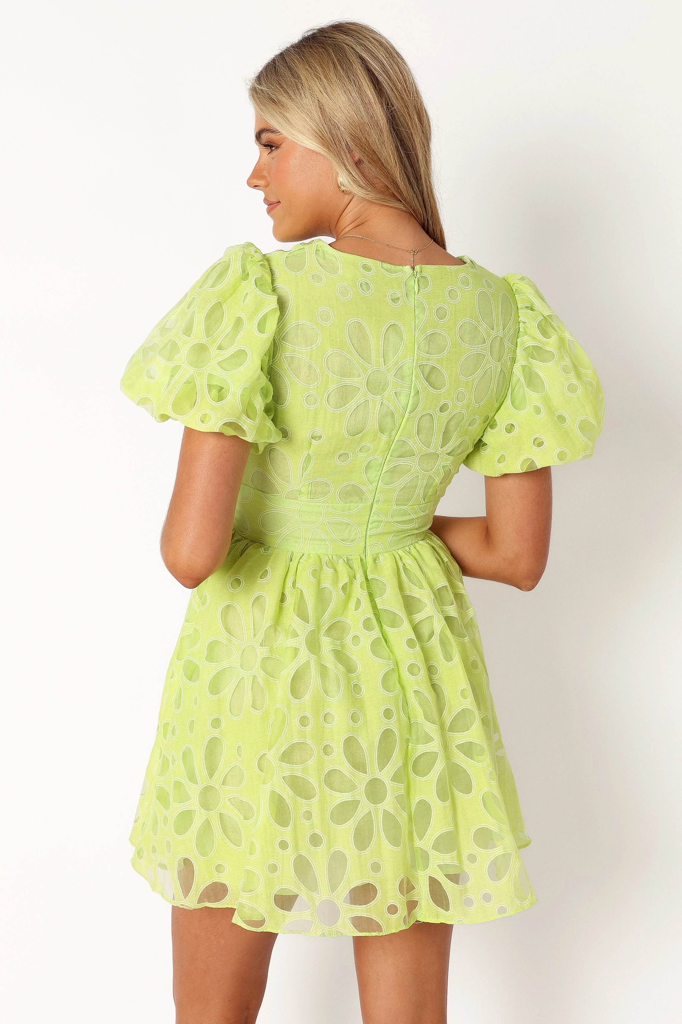 Percy Mini Dress - Lime