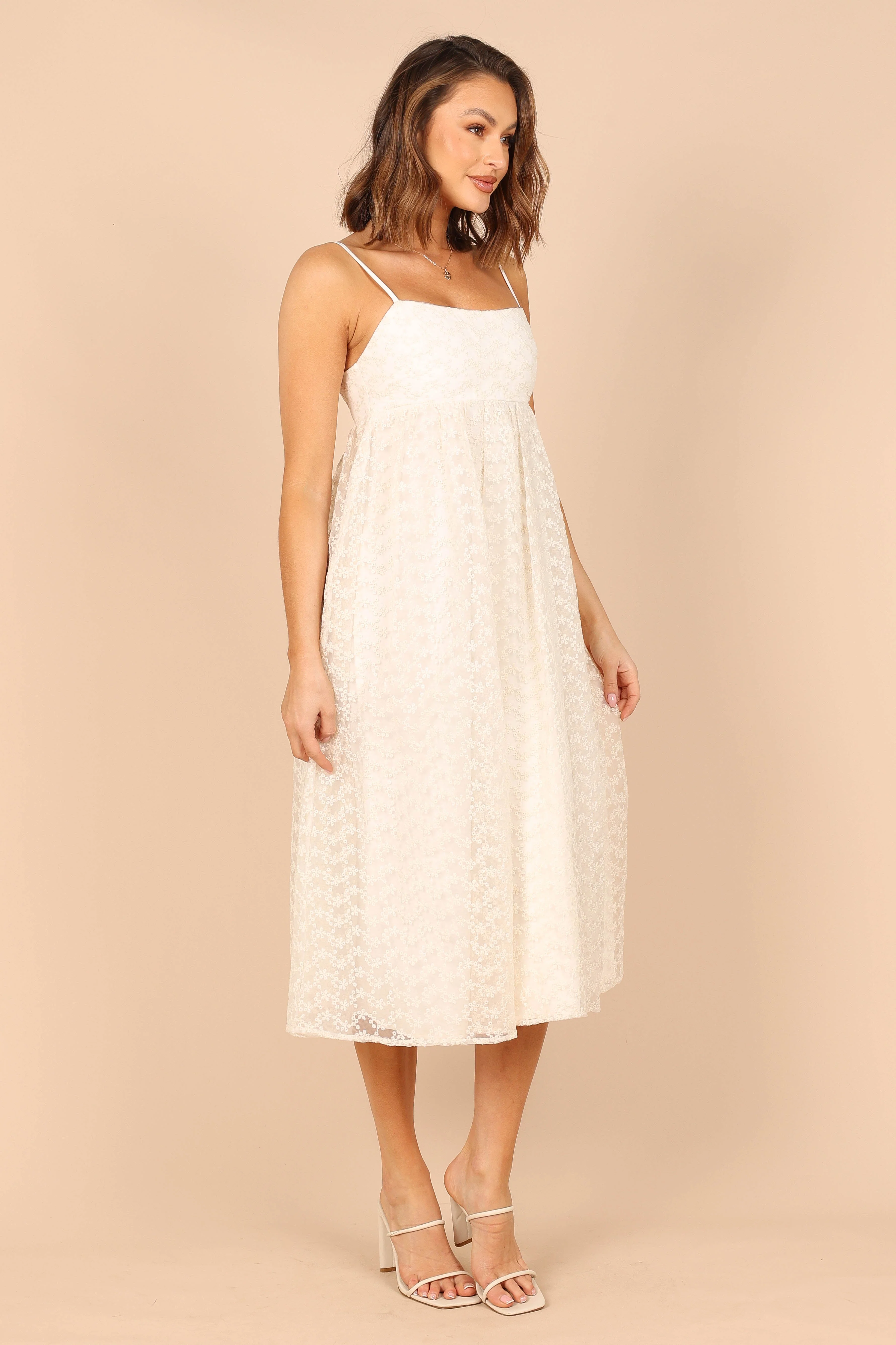 Fleaur Midi Dress - Beige