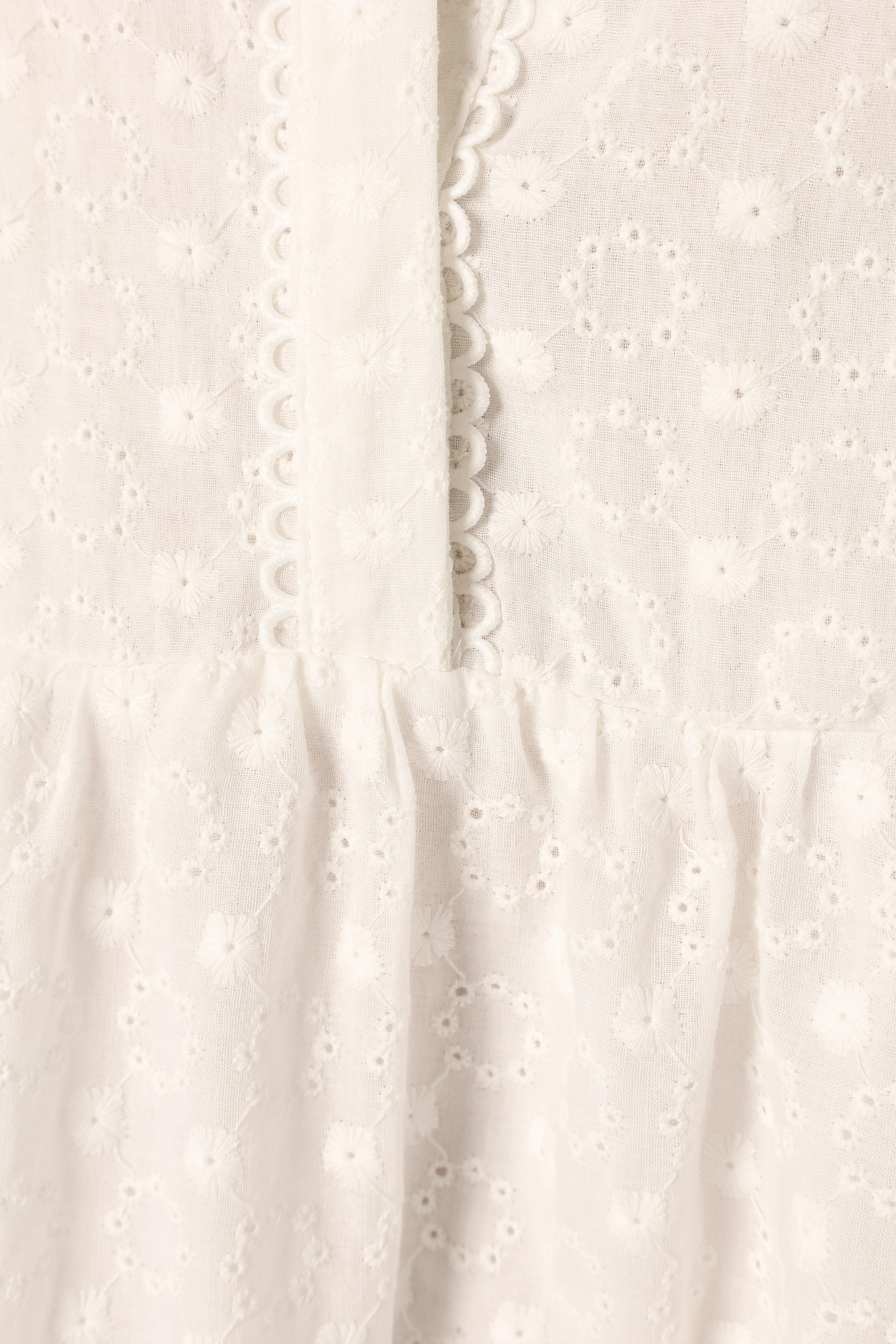 Delia Long Sleeve Mini Dress - White