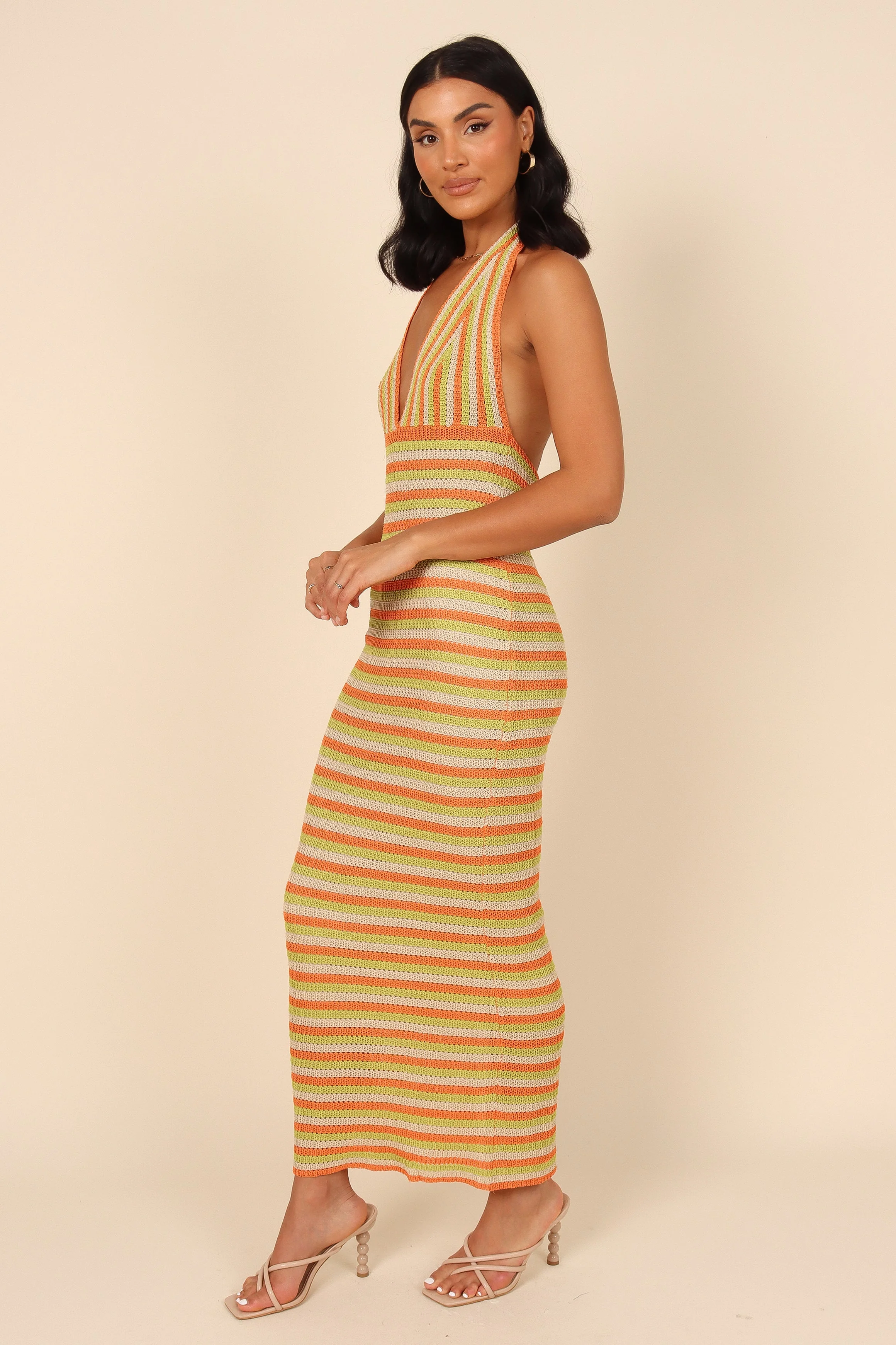 Ruby Crochet Maxi Dress - Orange