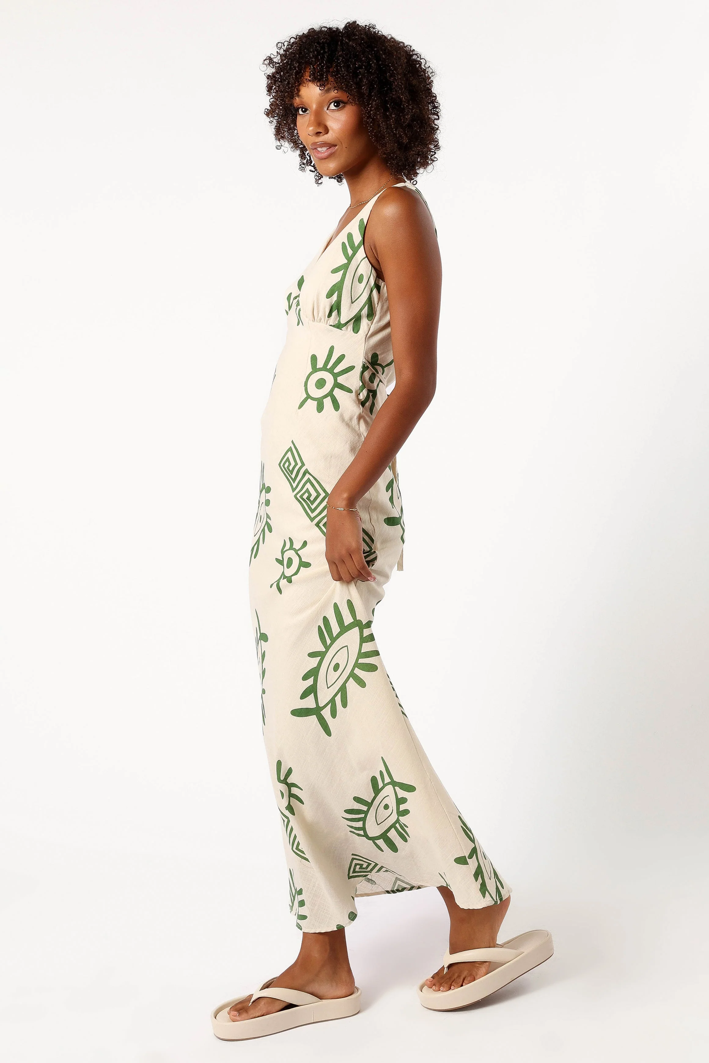 Aaron Maxi Dress - Beige Green