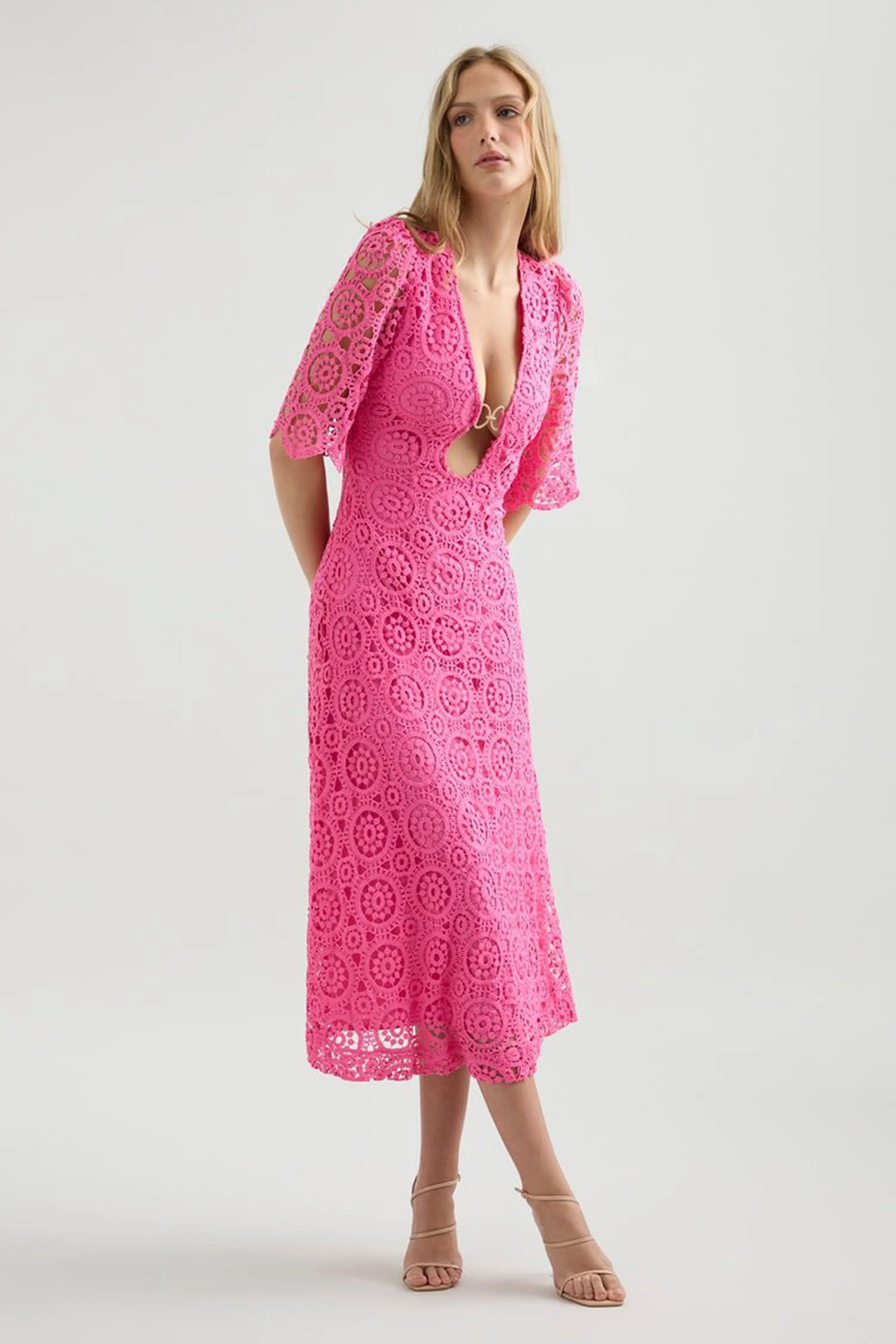 Arizona Midi Dress - Pink