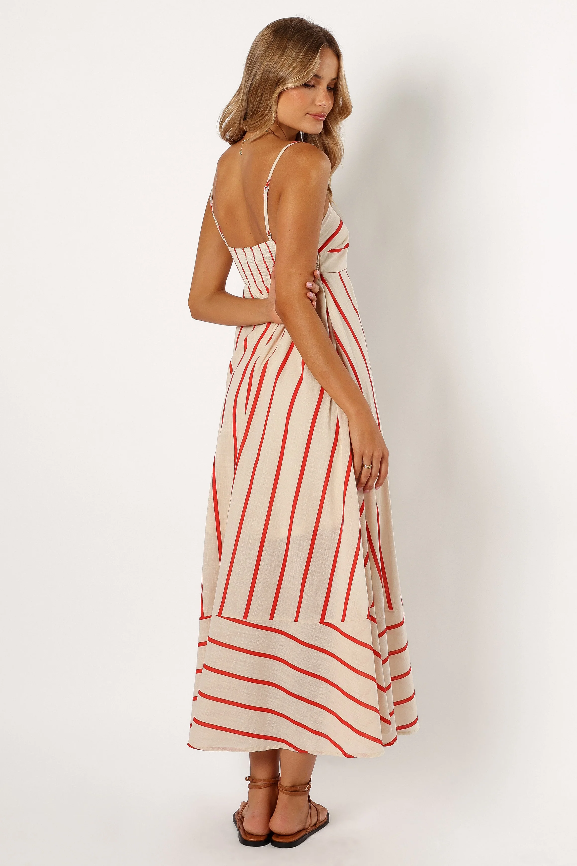 Brea Maxi Dress - Cream Stripe