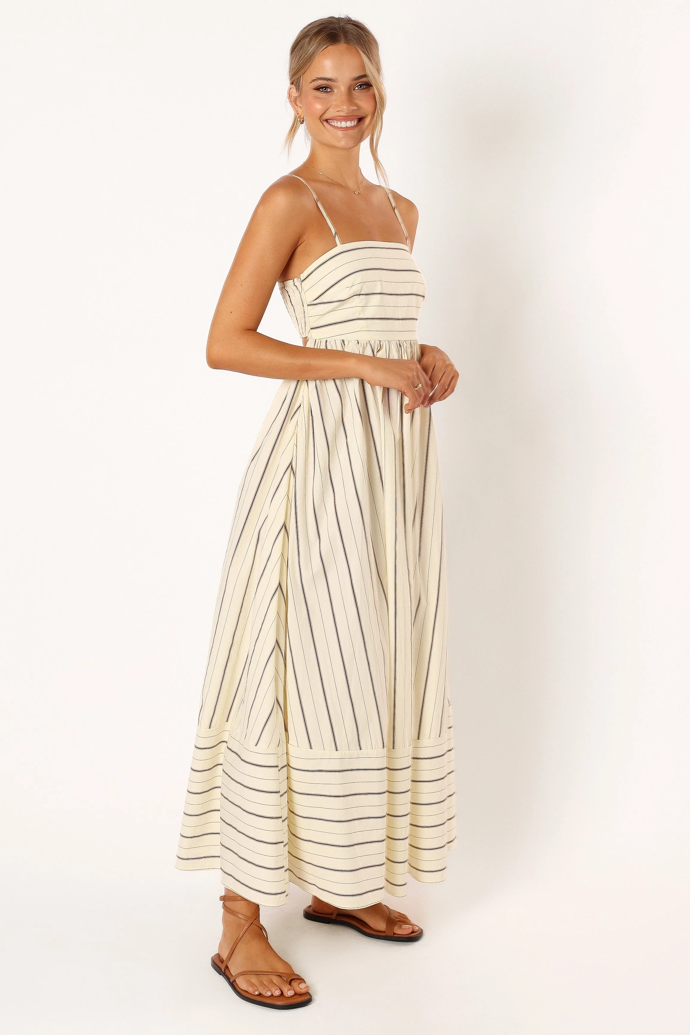 Pixie Maxi Dress - Beige Tan