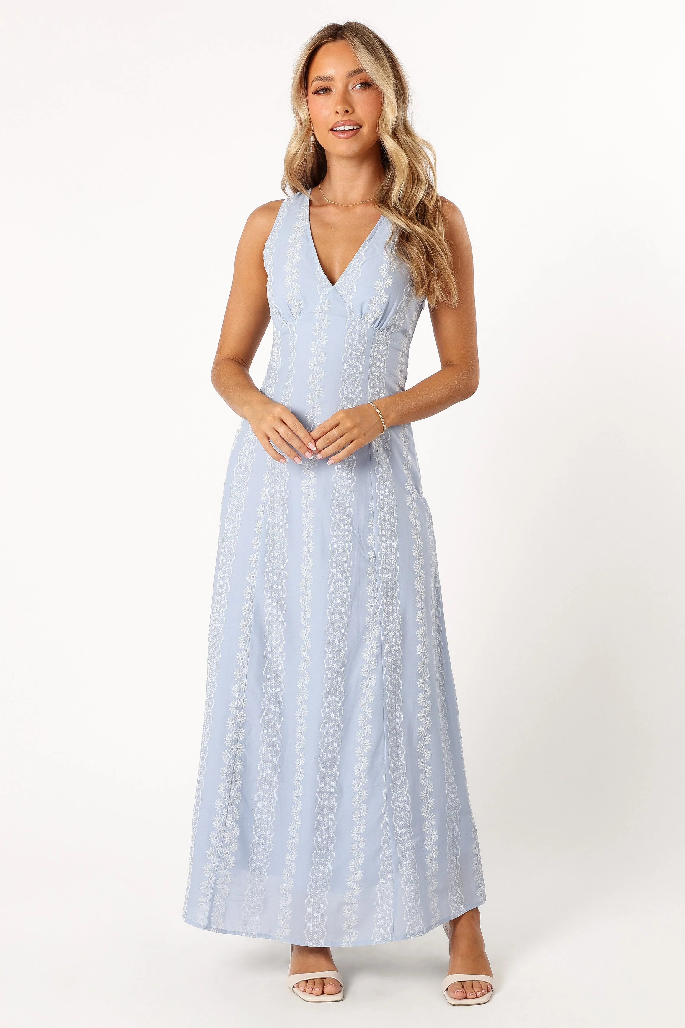 Fallon Midi Dress - Blue Floral