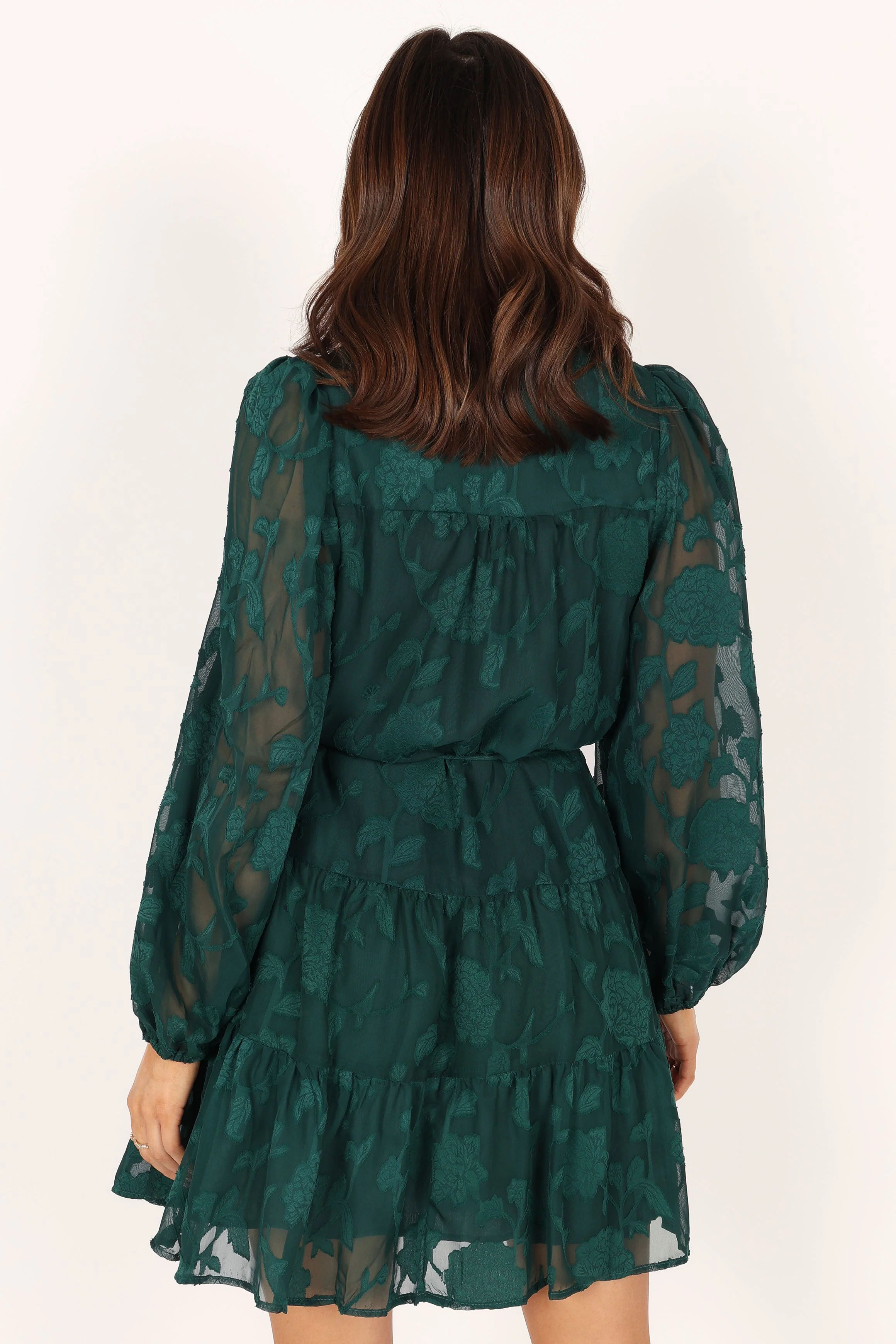 Monary Long Sleeve Mini Dress - Emerald