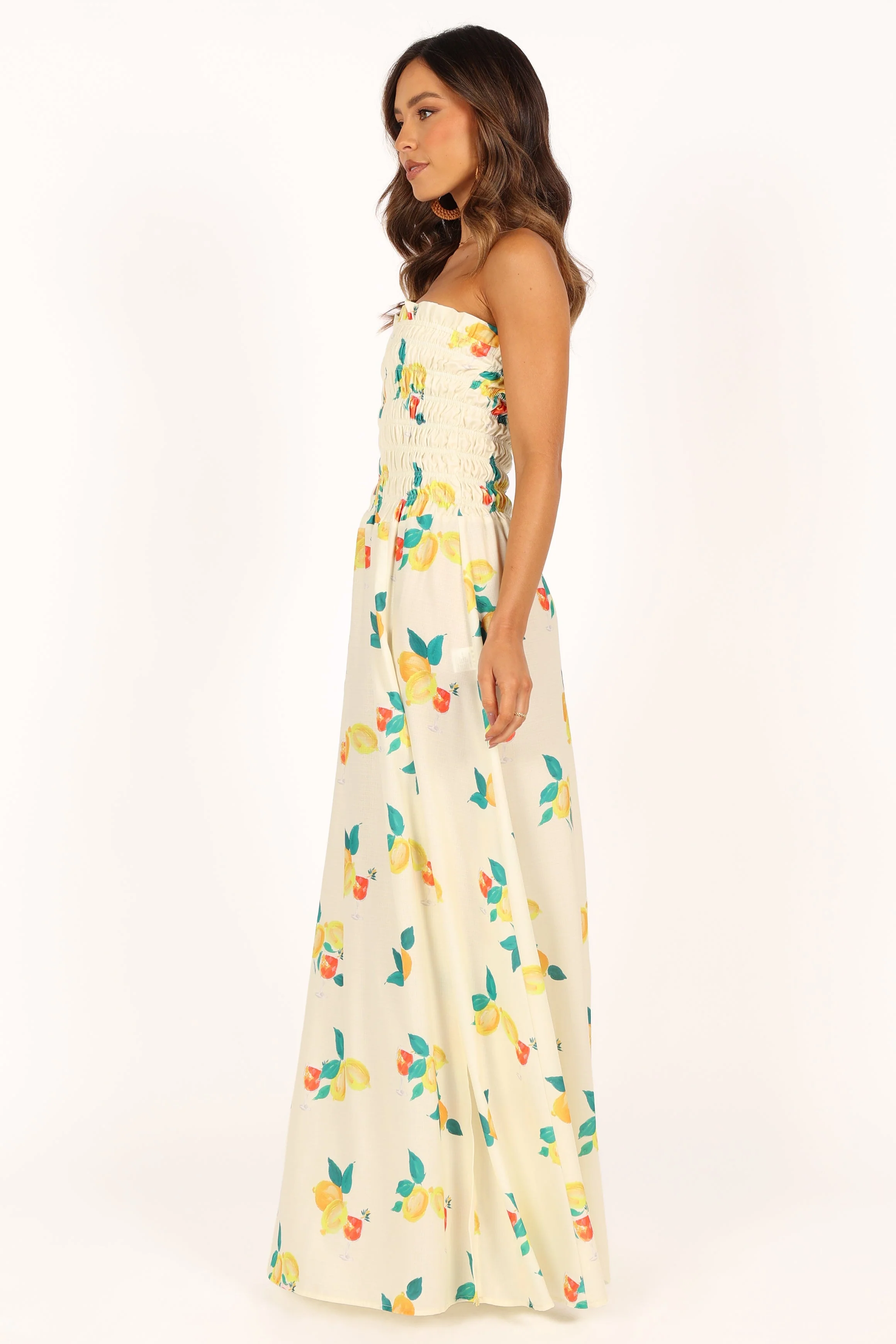 Mikaela Maxi Dress - Lemon Print