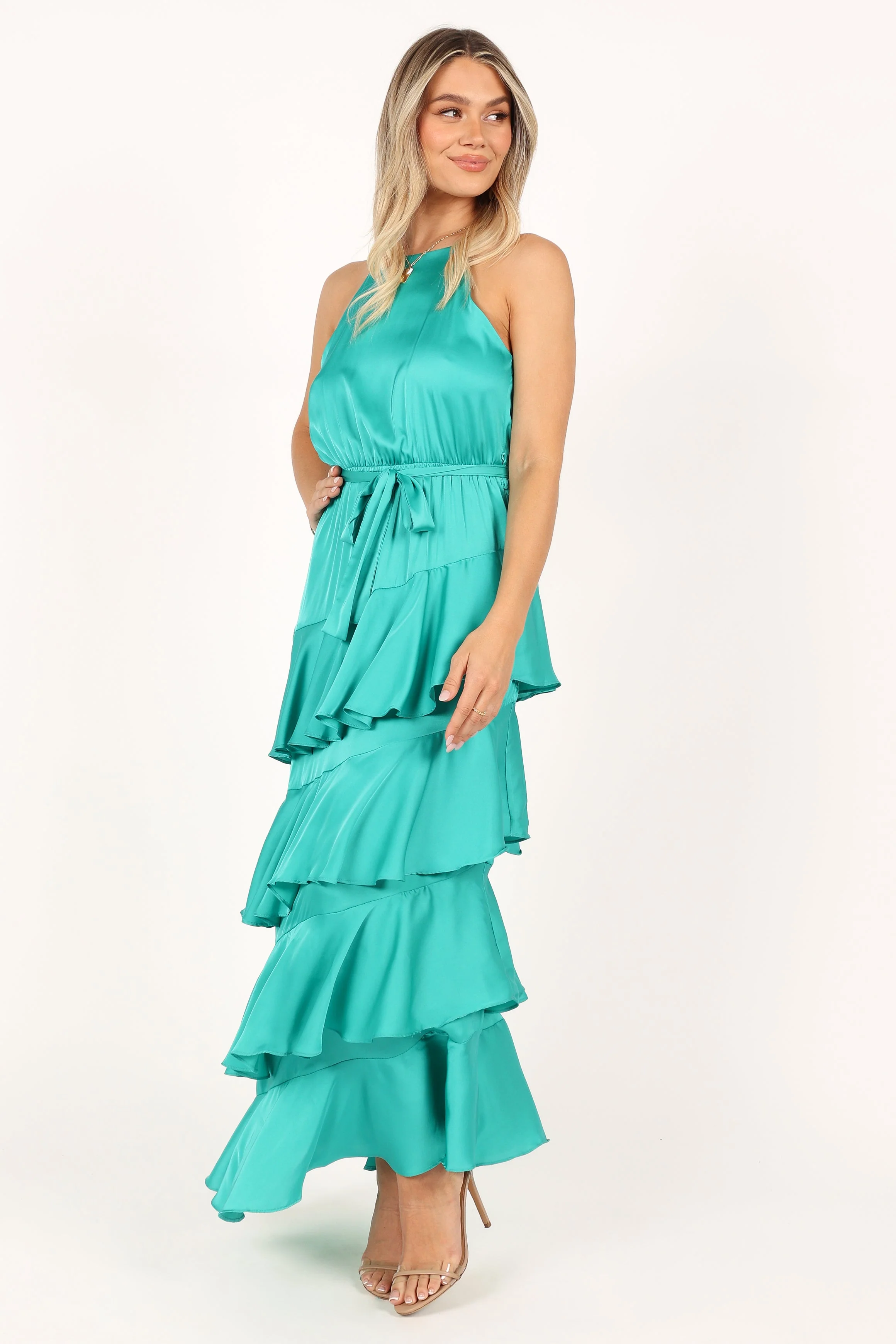 Annalise Tiered Maxi Dress - Teal